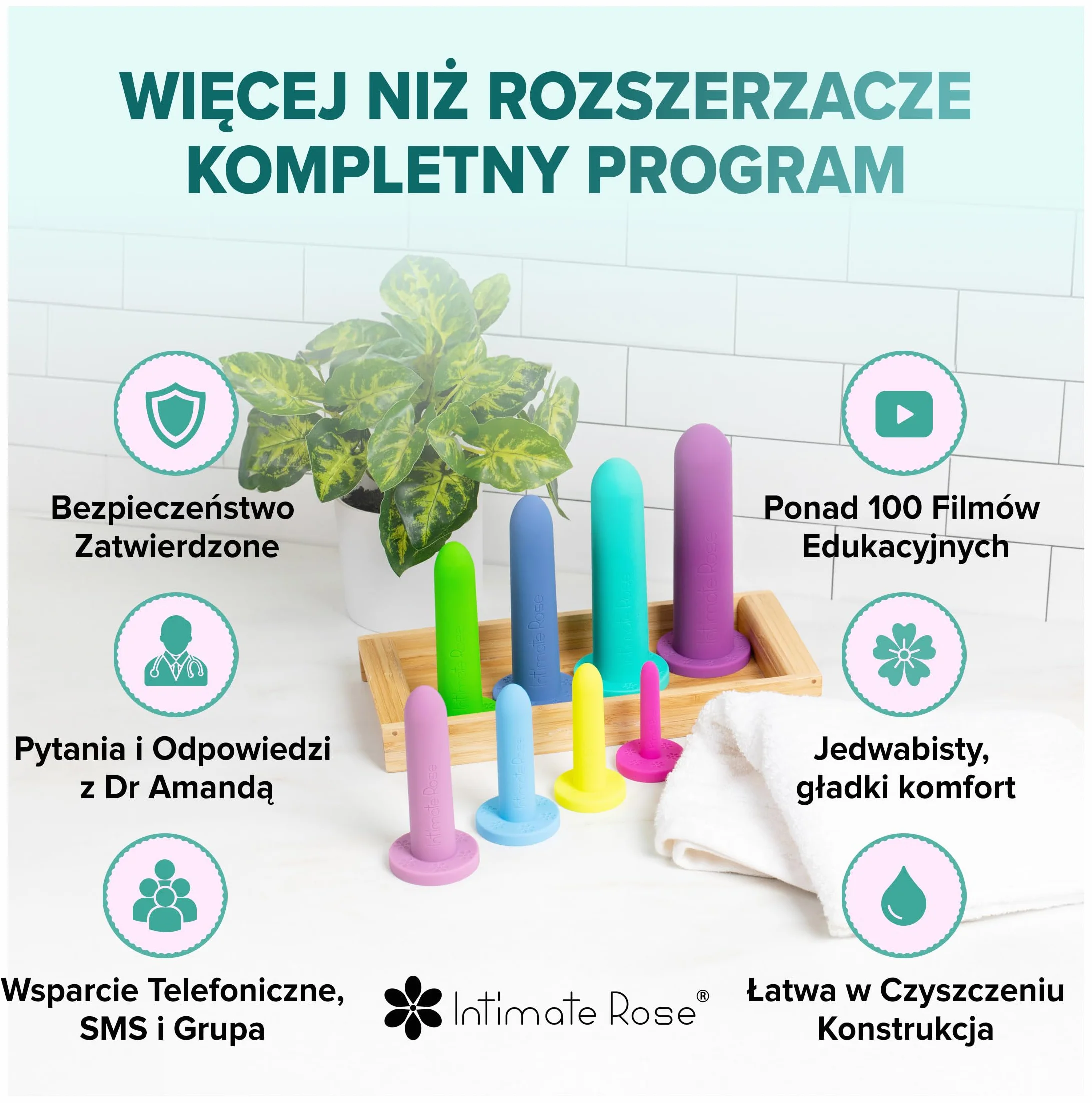 Intimate Rose Dilatory Silikonowe Rozmiar 1-4 – Medyczny Zestaw Dilatorów 4 szt.