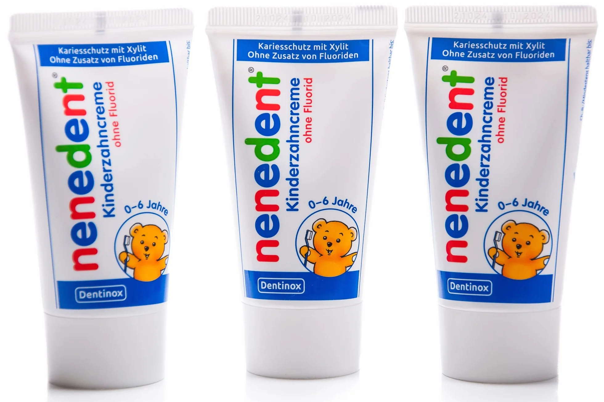 Nenedent Pasta do zębów dla dzieci bez fluoru, 3 x 50 ml