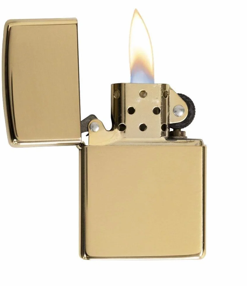 Zippo Zapalniczka Sztormowa Chromowana High Polished Brass Heavy Wall Model Podstawowy Wielokrotnego Użytku Odporna na Wiatr