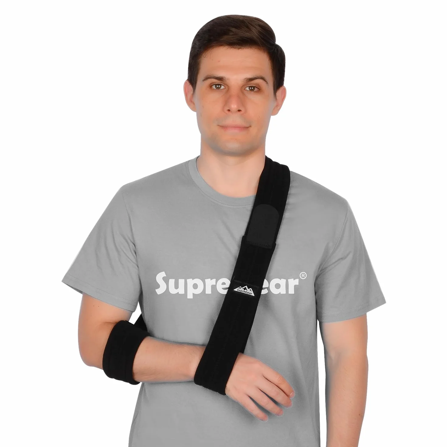 SupreGear pas na ramię, regulowane lekkie wygodne ramię immobilizer ramię oddychające medyczne wsparcie ramienia dla uszkodzonych ramion/dłoni / łokcia - 180 cm