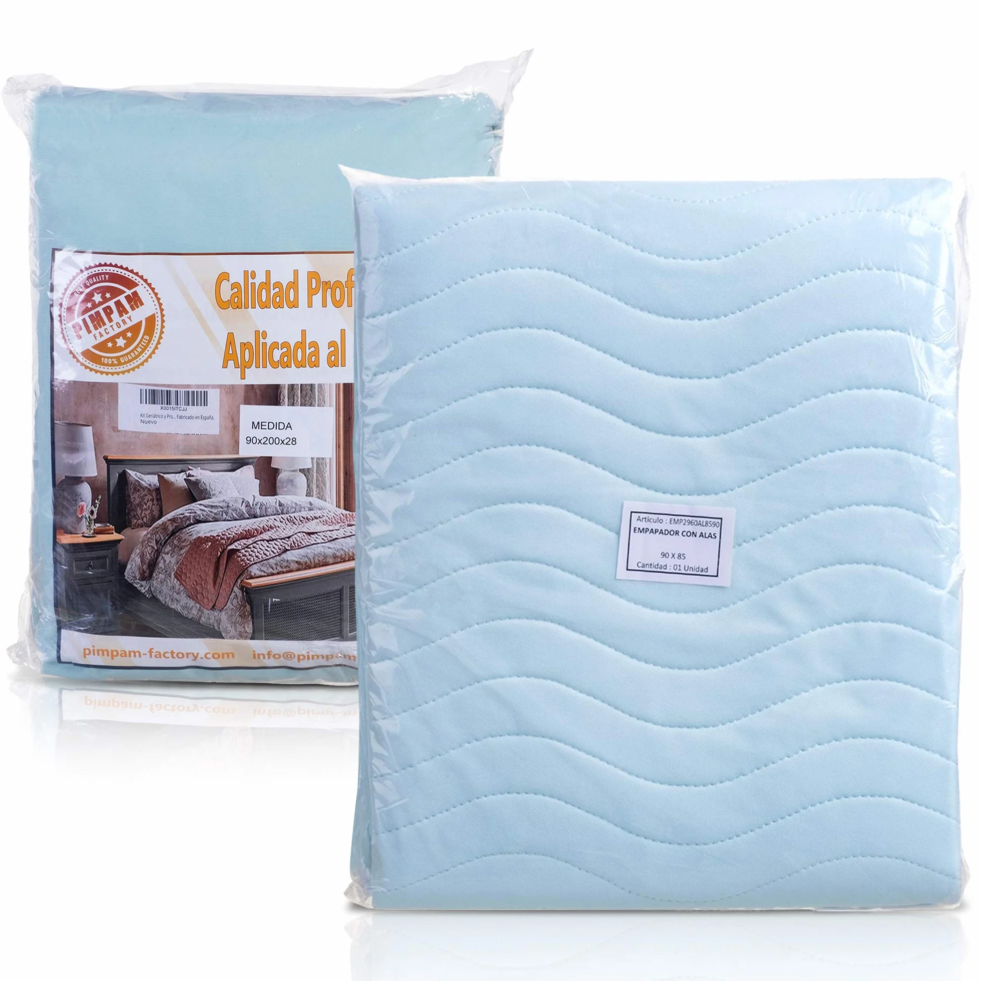 PimPam Factory Podkładki do łóżka dla dorosłych Zmywalne 90 x 85 cm 5 warstw - Wodoodporny podkładkę wielokrotnego użytku - Super chłonny ochraniacz na łóżko - podkładki dla niemowląt