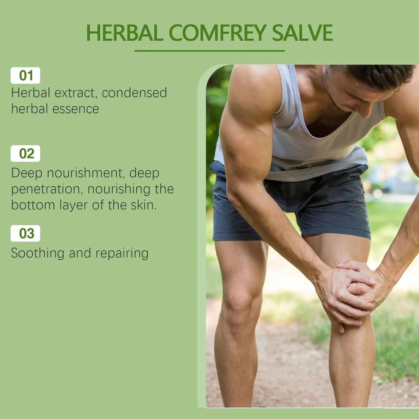 Cholig Organic Herbal Comfrey Salve 4oz, Comfrey Organic Herbal Salve Cream Ointment, Comfrey Salve Herbal Balm, Skin Body Care (2 Szt.)