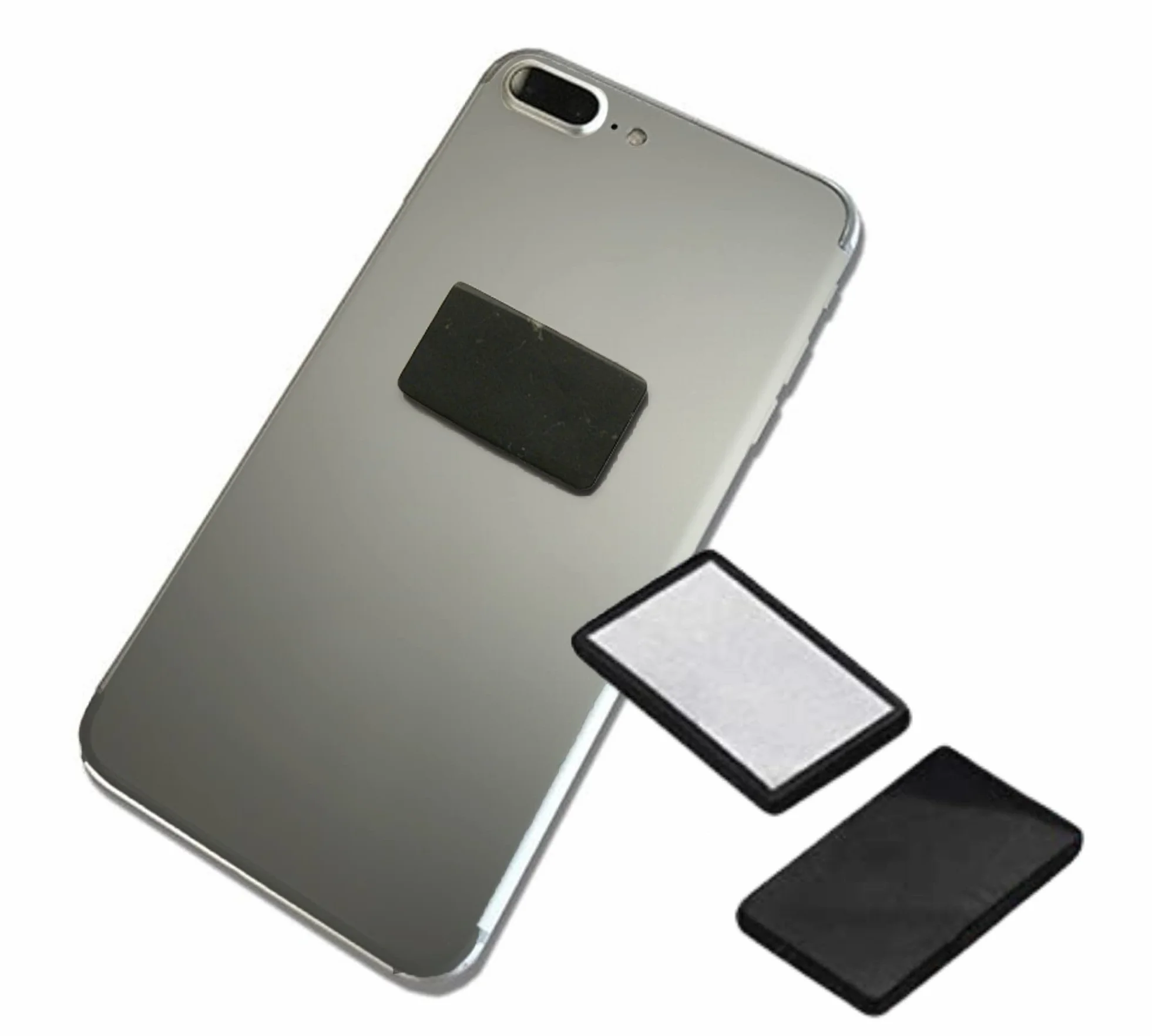 DOJA Barcelona | Szungitowa płyta samoprzylepna do urządzeń mobilnych | Szungitowa prostokątna płytka na telefon komórkowy | 1,5x2,5cm | 4-5gr | Kamienne naklejki Klej antyradiacyjny | Ochrona elektromagnetyczna szungitu