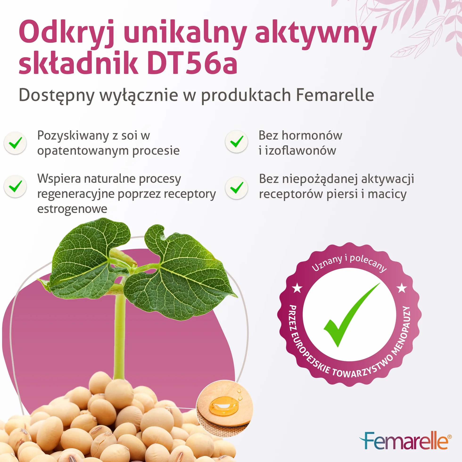 Femarelle Unstoppable 56 kapsułek – Wsparcie po menopauzie z DT56a, witaminą B2, D3, biotyną i wapniem
