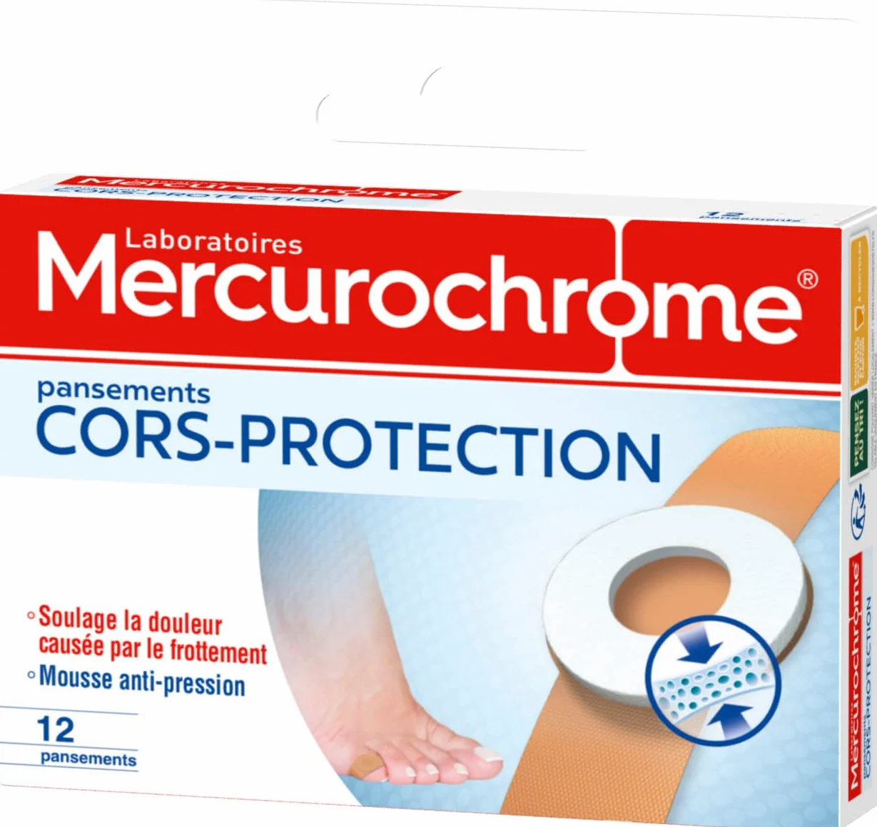 MERCUROCHROME - Opatrunki ochronne na odciski - 12 plastrów