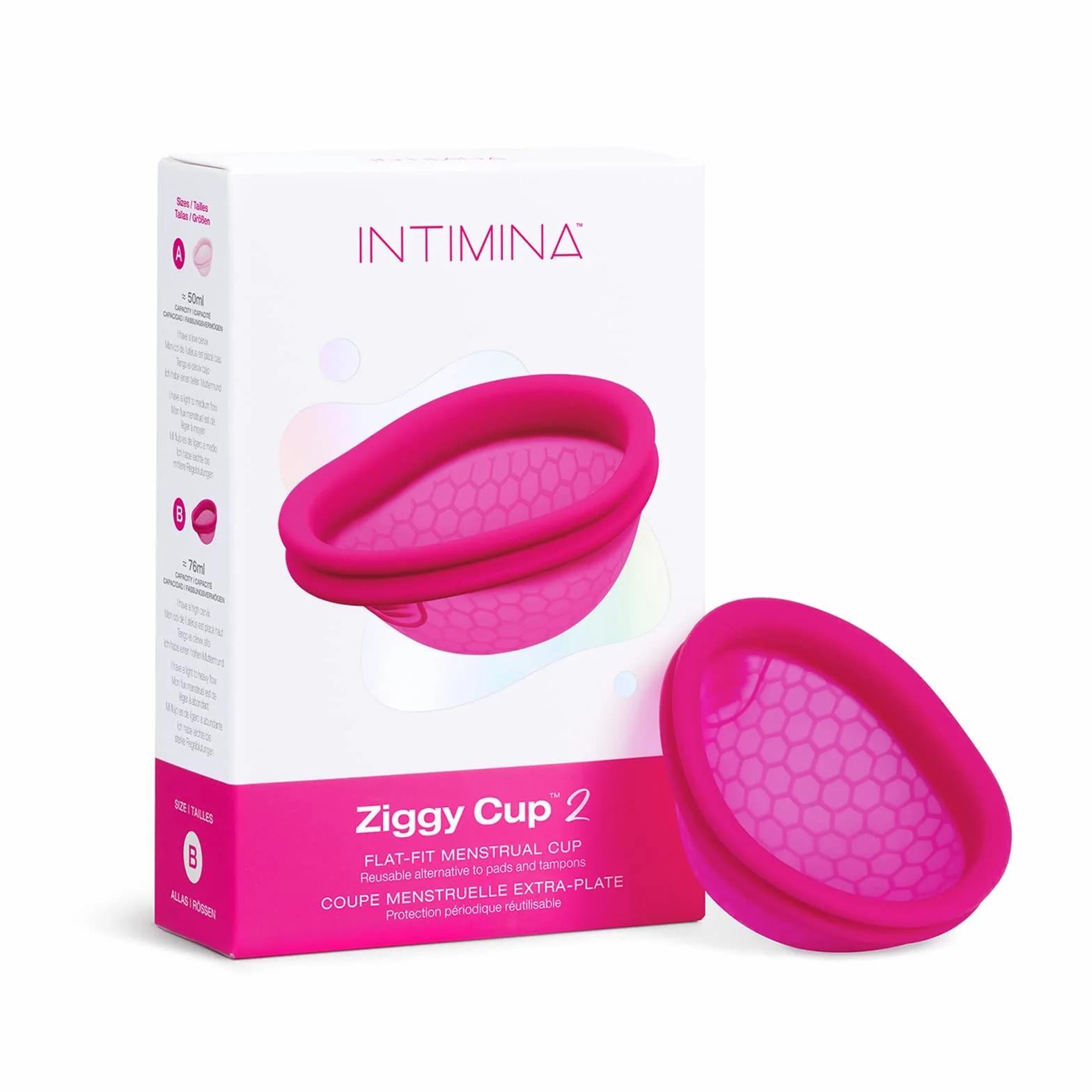 Intimina Ziggy Cup 2 – ultracienki i płaski dysk menstruacyjny nowej generacji (Rozmiar B)