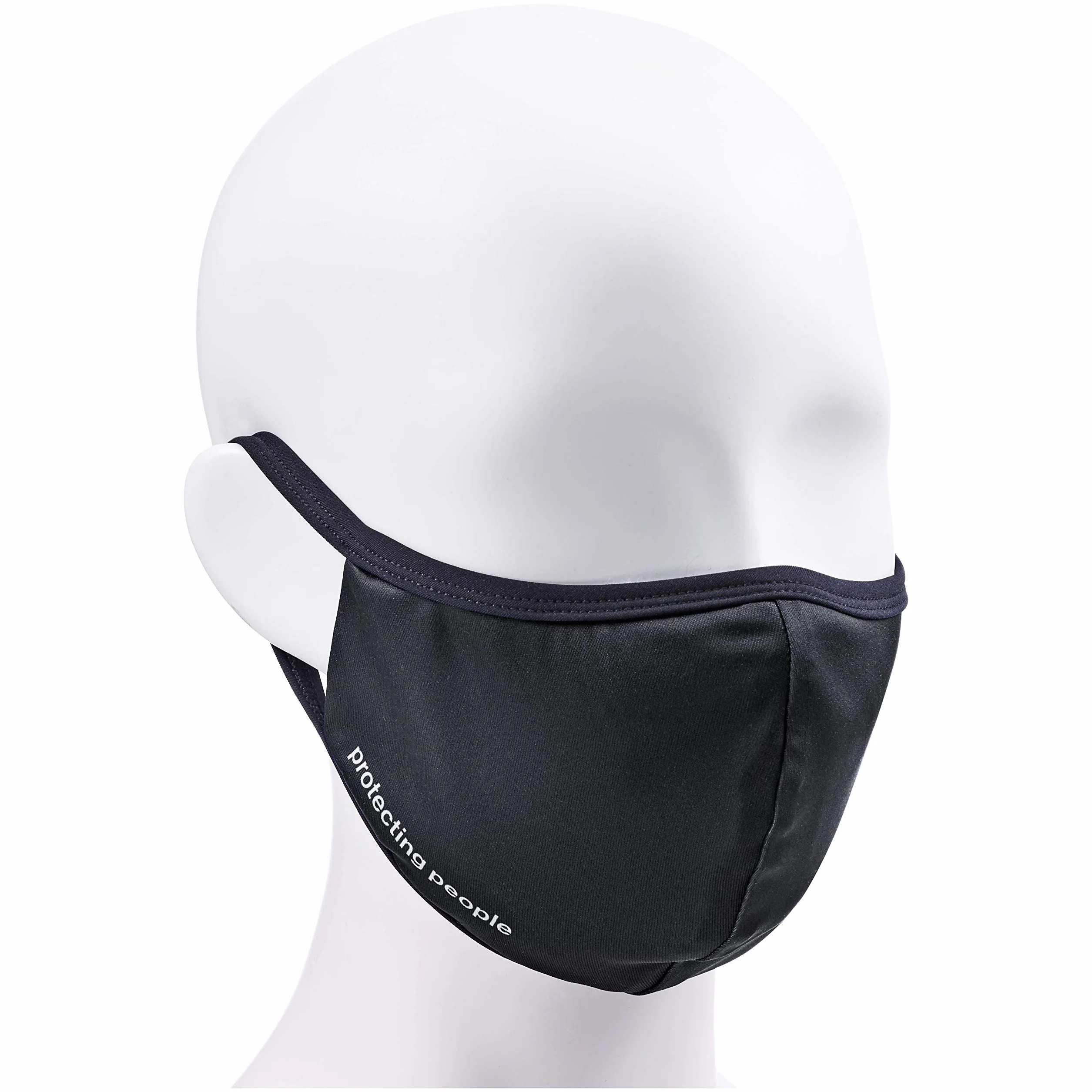 uvex face mask maseczka na twarz - możliwość wielokrotnego użycia i prania - umożliwia dezynfekcję - black - S/M (51-57 cm)