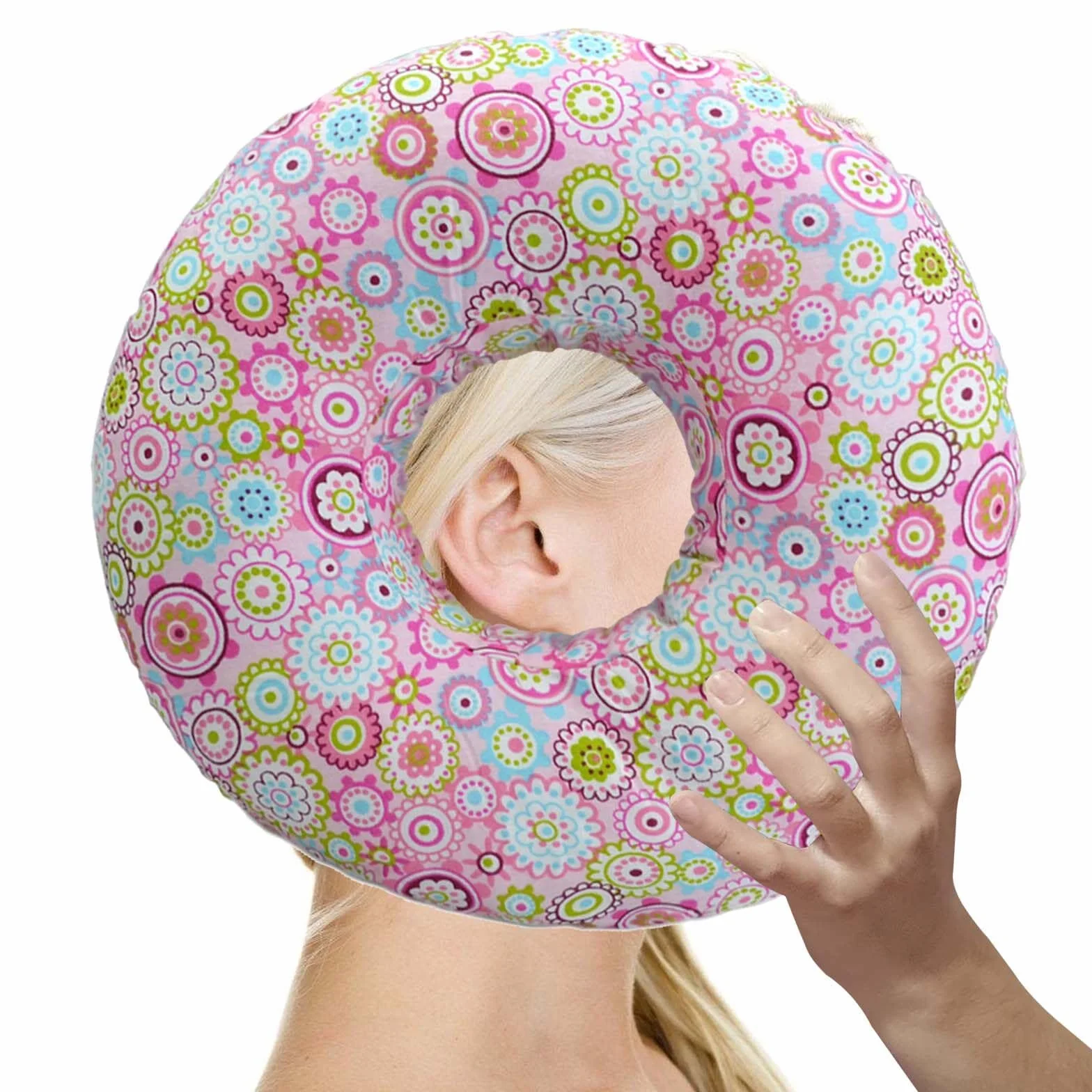 Aicharynic Poduszka do piercingu, otworu, ucha, donut, poduszka karku, dla bokowego spoczynku, bólów uszu
