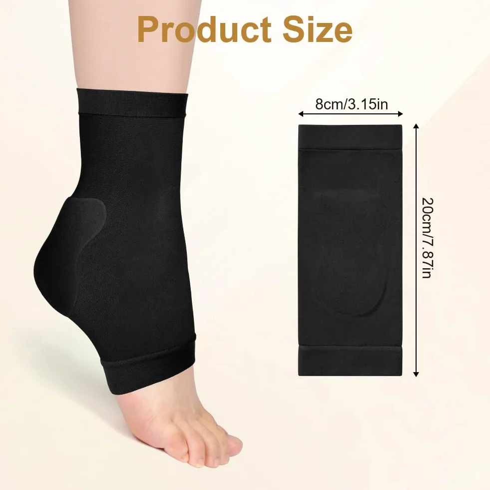Achilles Tendonitis Heel Protector skarpety, 2 pary bandaży na staw skokowy, Achilles Tendon Support Compression Compression Padded Sleeve Socks na zapalenie powięzi podeszwowej, artretyzmu