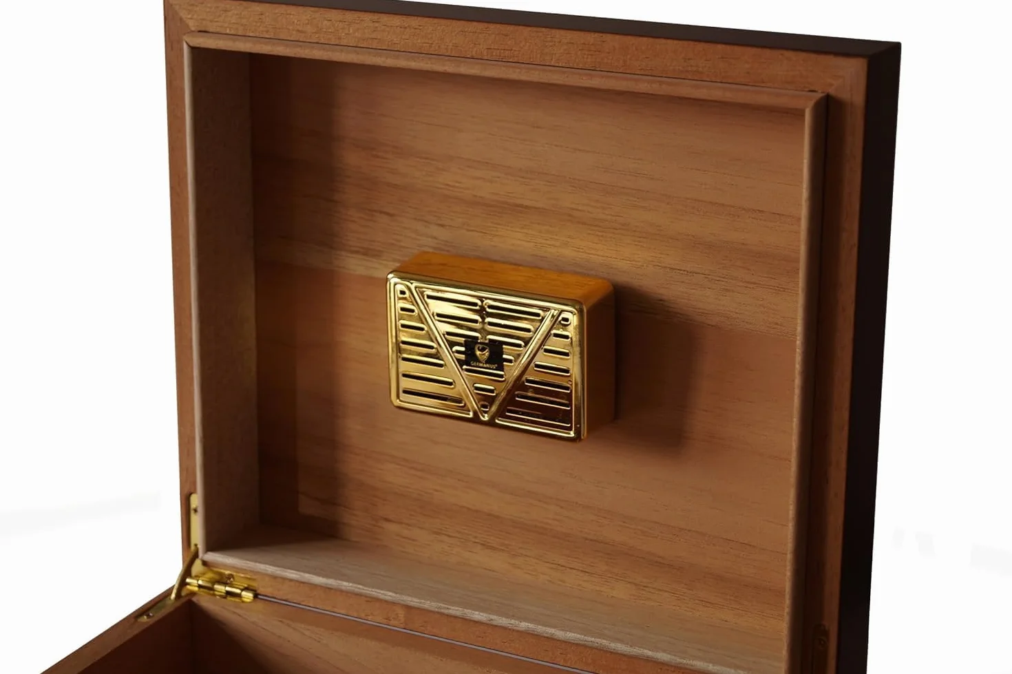 GERMANUS Classicus II Humidor na Cygara z Higrometrem i Nawilżaczem Brązowy
