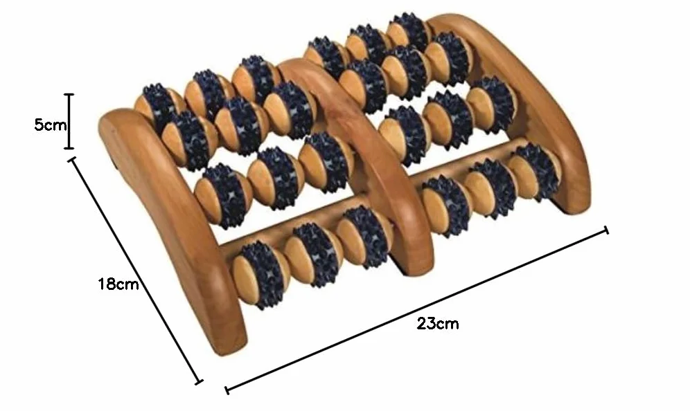 Rolka do masażu stóp Croll i Denecke drewniana 2x4 rolki