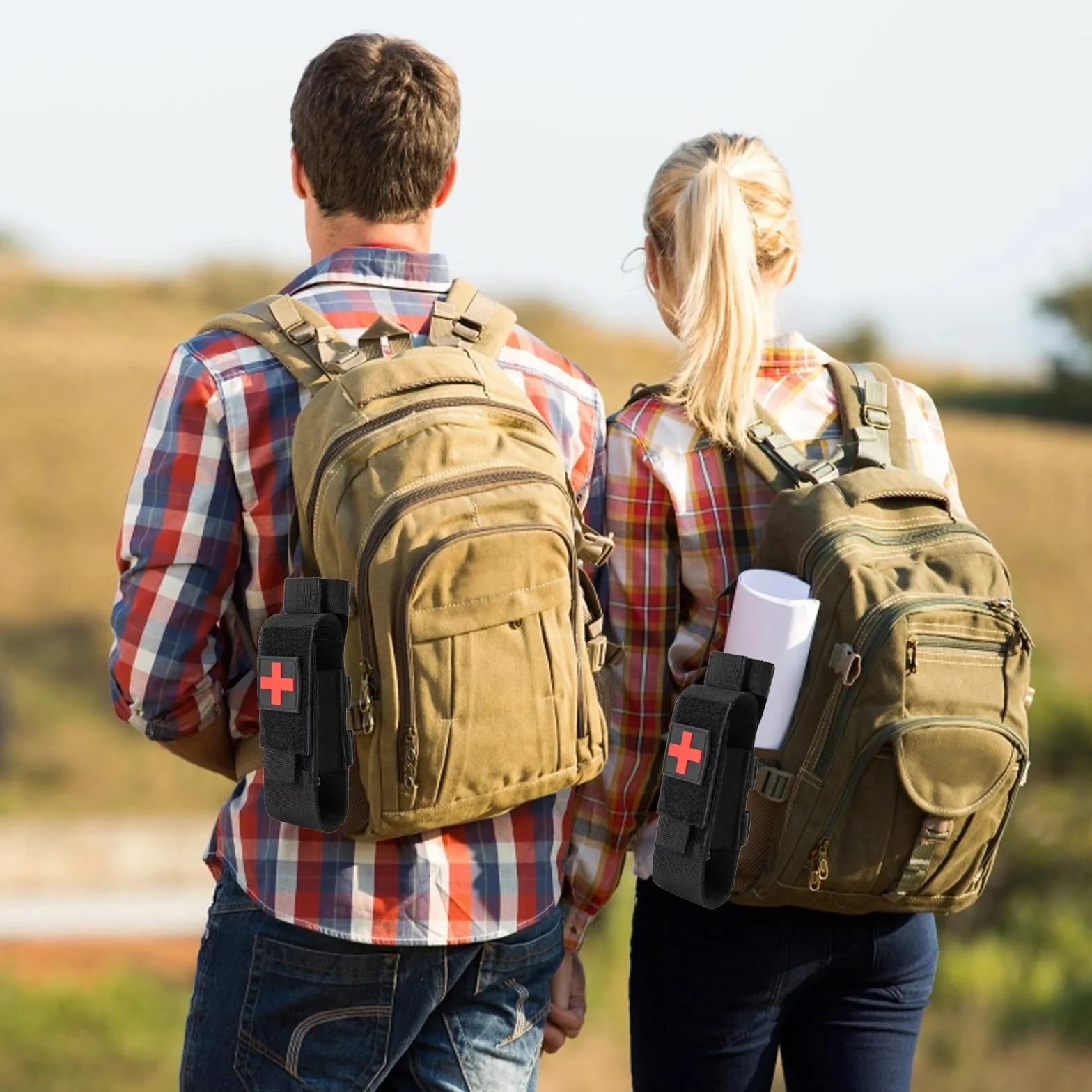 Taktyczny uchwyt na opaskę uciskową Molle, nylon, wodoodporny, do sportów na świeżym powietrzu, na kemping, wędrówki, wspinaczkę, pierwszą pomoc, nagły wypadek, EDC, sprzęt survivalowy, policję