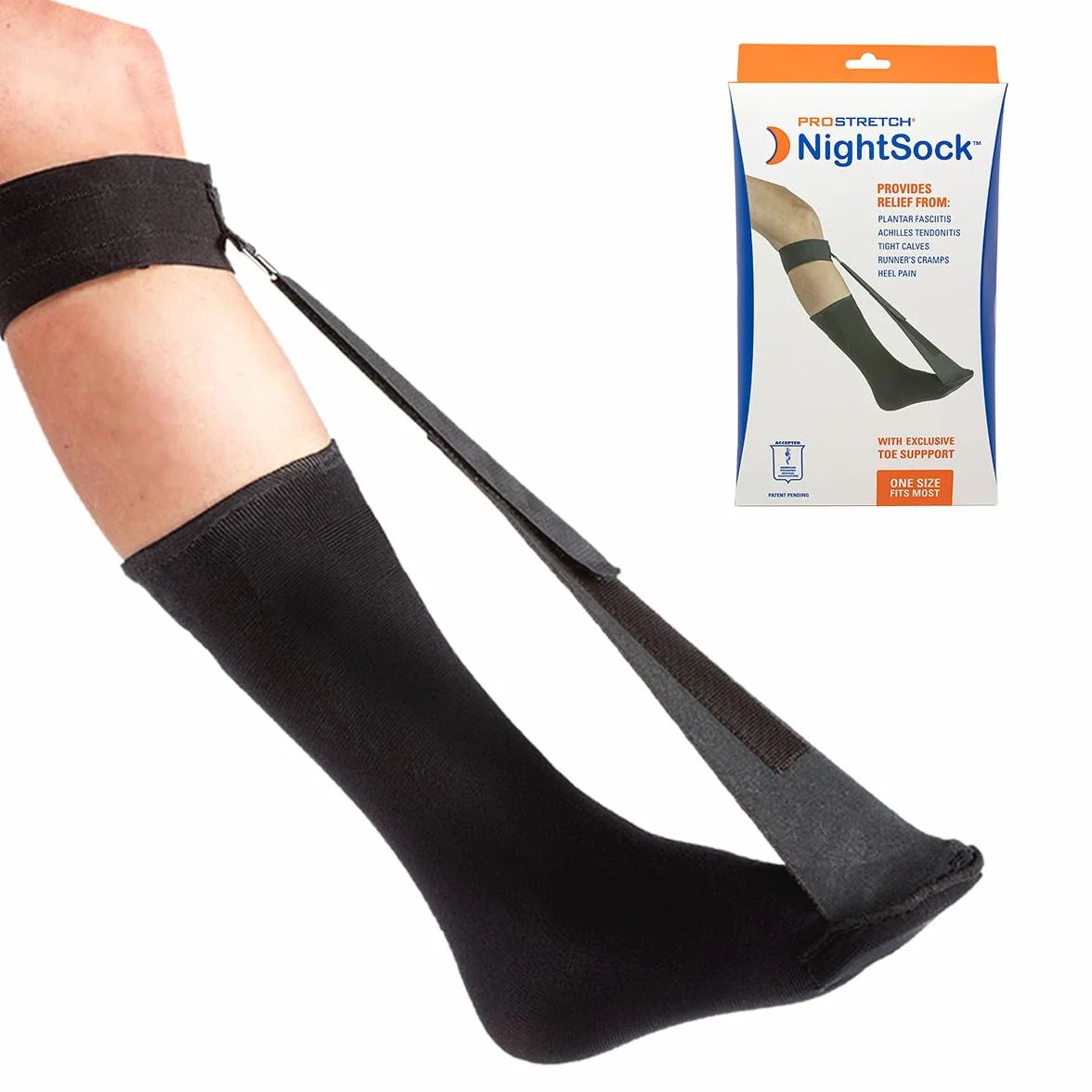 ProStretch Nocna skarpeta na zapalenie powięzi podeszwy i ścięgna Achillesa, alternatywa dla splinacji, OSFM
