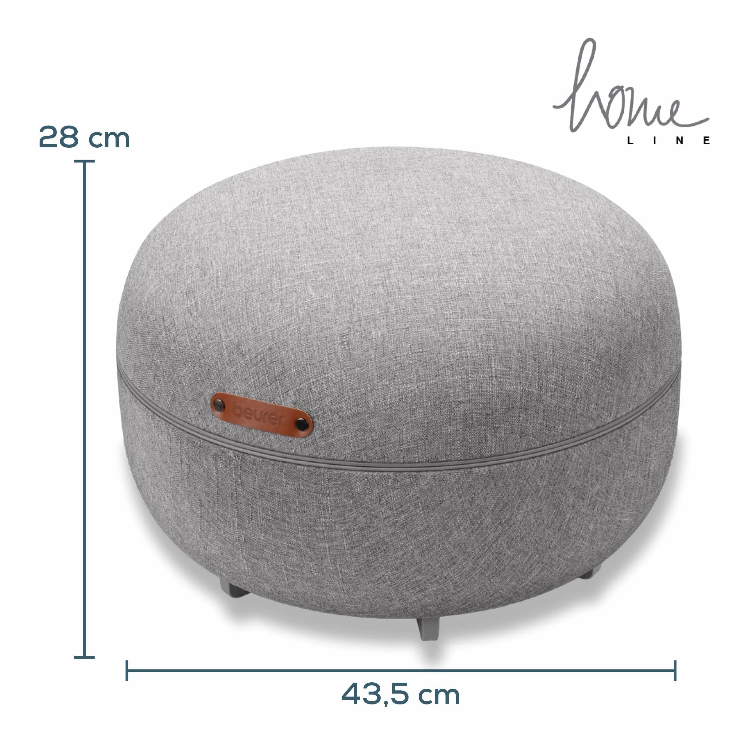 Beurer FM 120 Masażer do stóp Shiatsu 2 w 1 i nowatorski stołek do siedzenia, kojący masaż kompresyjny powietrzem dla relaksu i regeneracji, z przełączaną funkcją ogrzewania, jakościowa tkanina