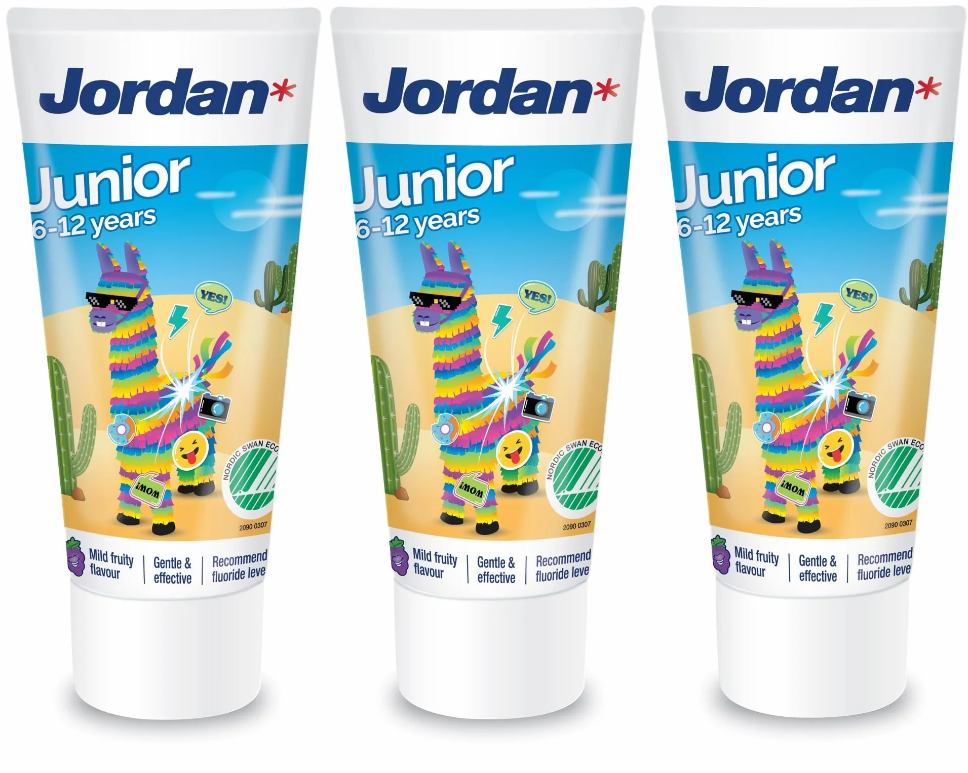Jordan pasta do zębów dla dzieci 6-12 lat owocowy smak 150 ml x 3