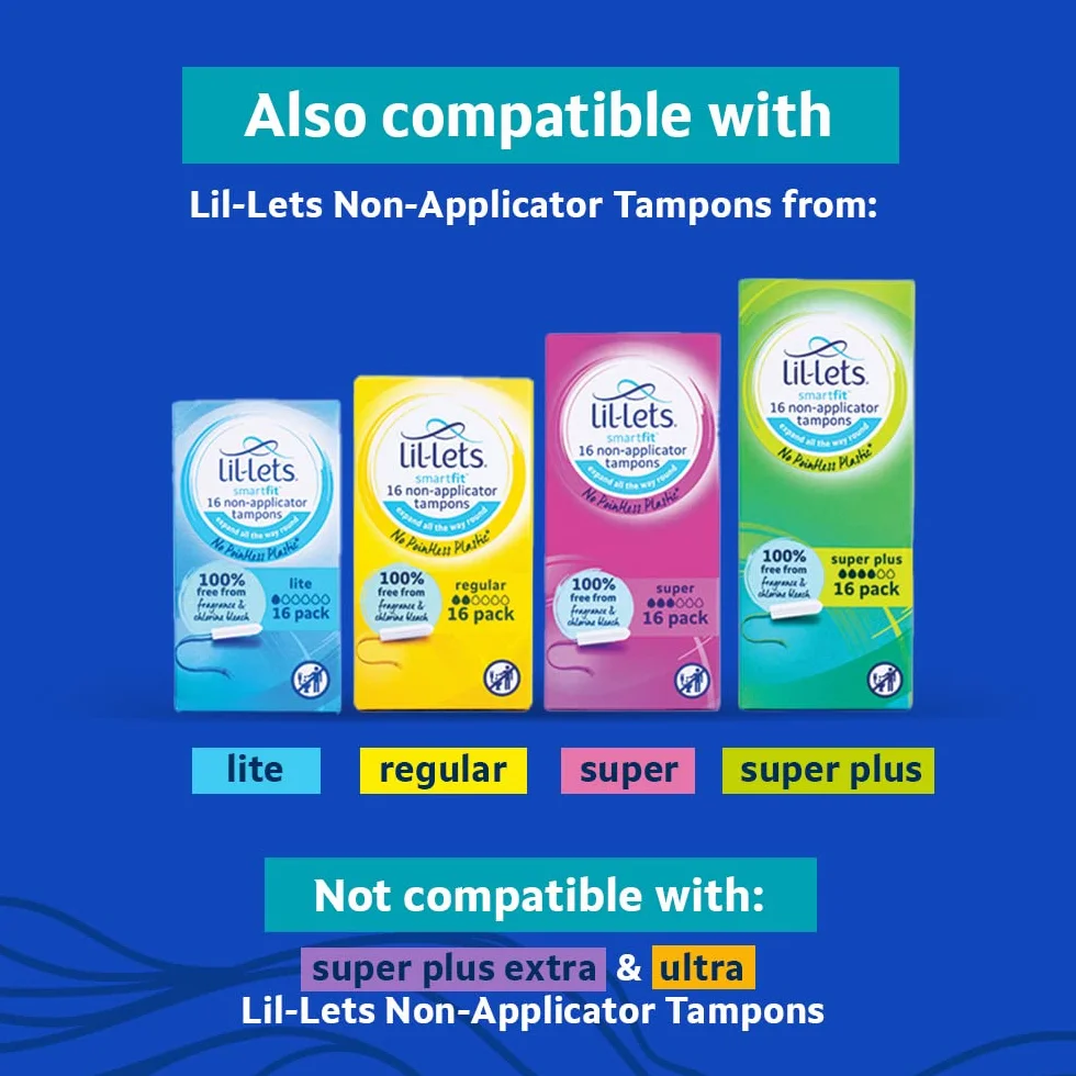 Lil-Lets Wielokrotnego użytku aplikator tamponu sprzedawane z 6 organicznymi tamponami liliowymi
