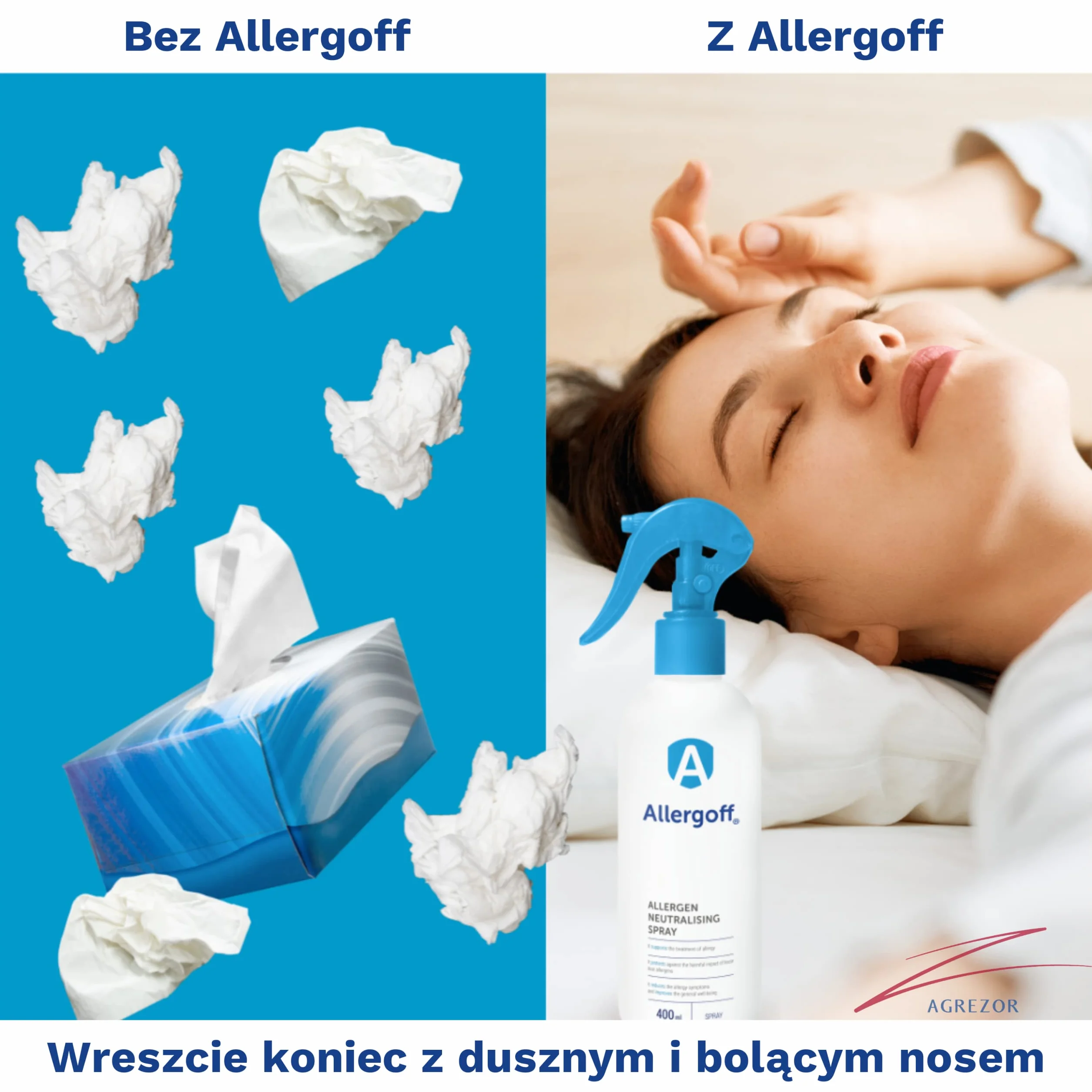 Allergoff spray na roztocza do materacy i tekstyliów - kontrola alergenów