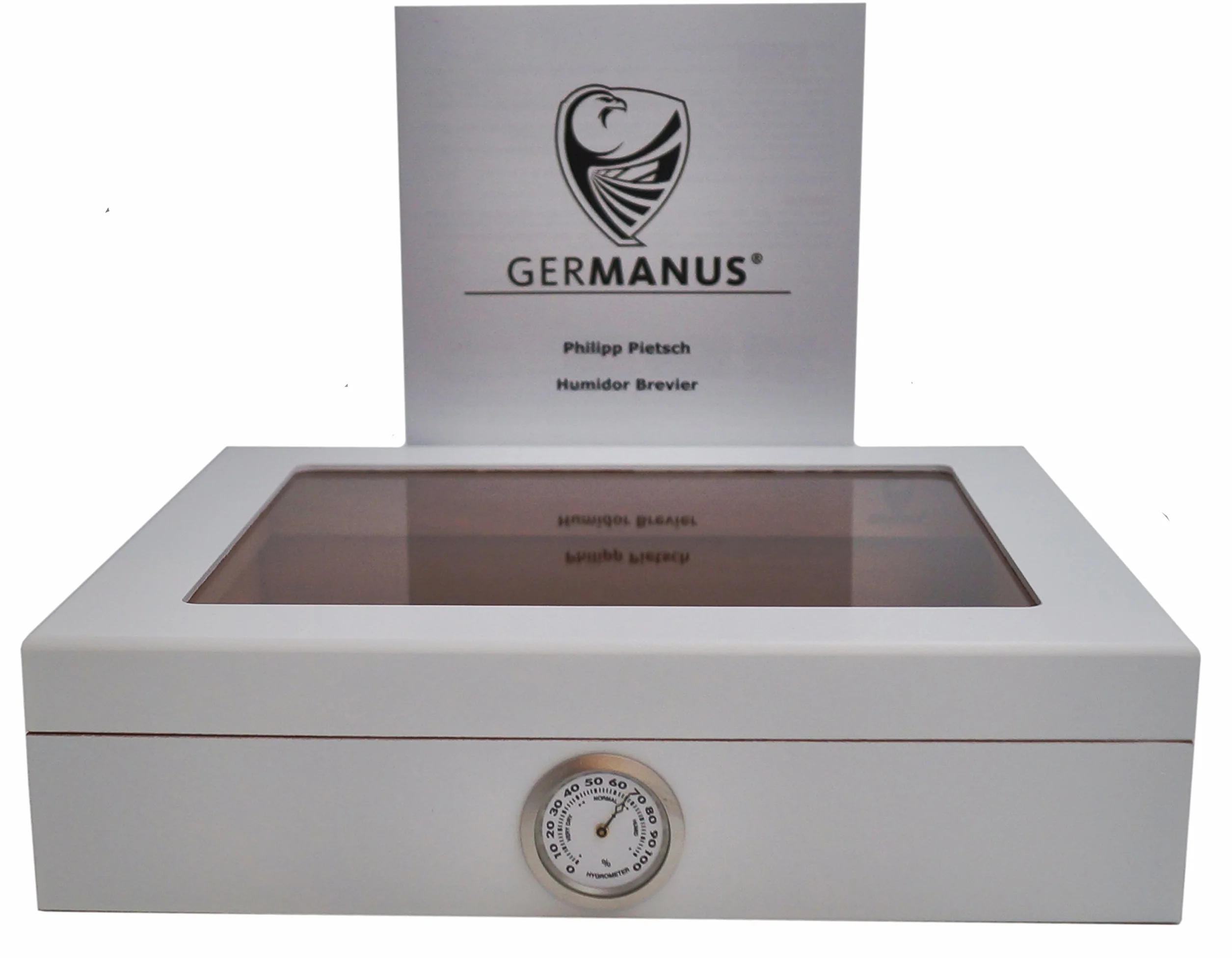 GERMANUS Mensalla Humidor do cygar z higrometrem i nawilżaczem oraz podręcznikiem puste książki