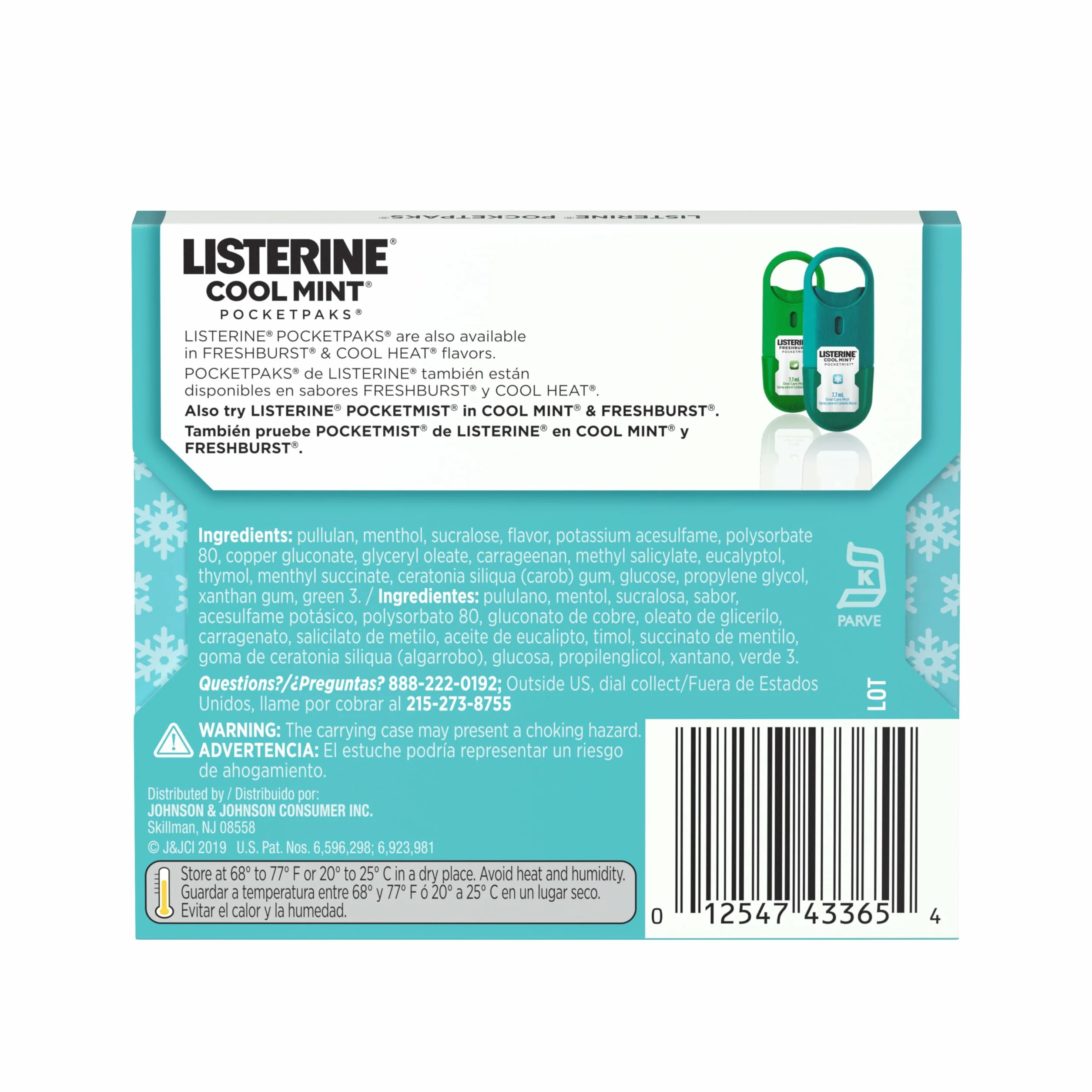 Listerine Pocketpaks zestaw 12 opasek świeża mięta 24 szt
