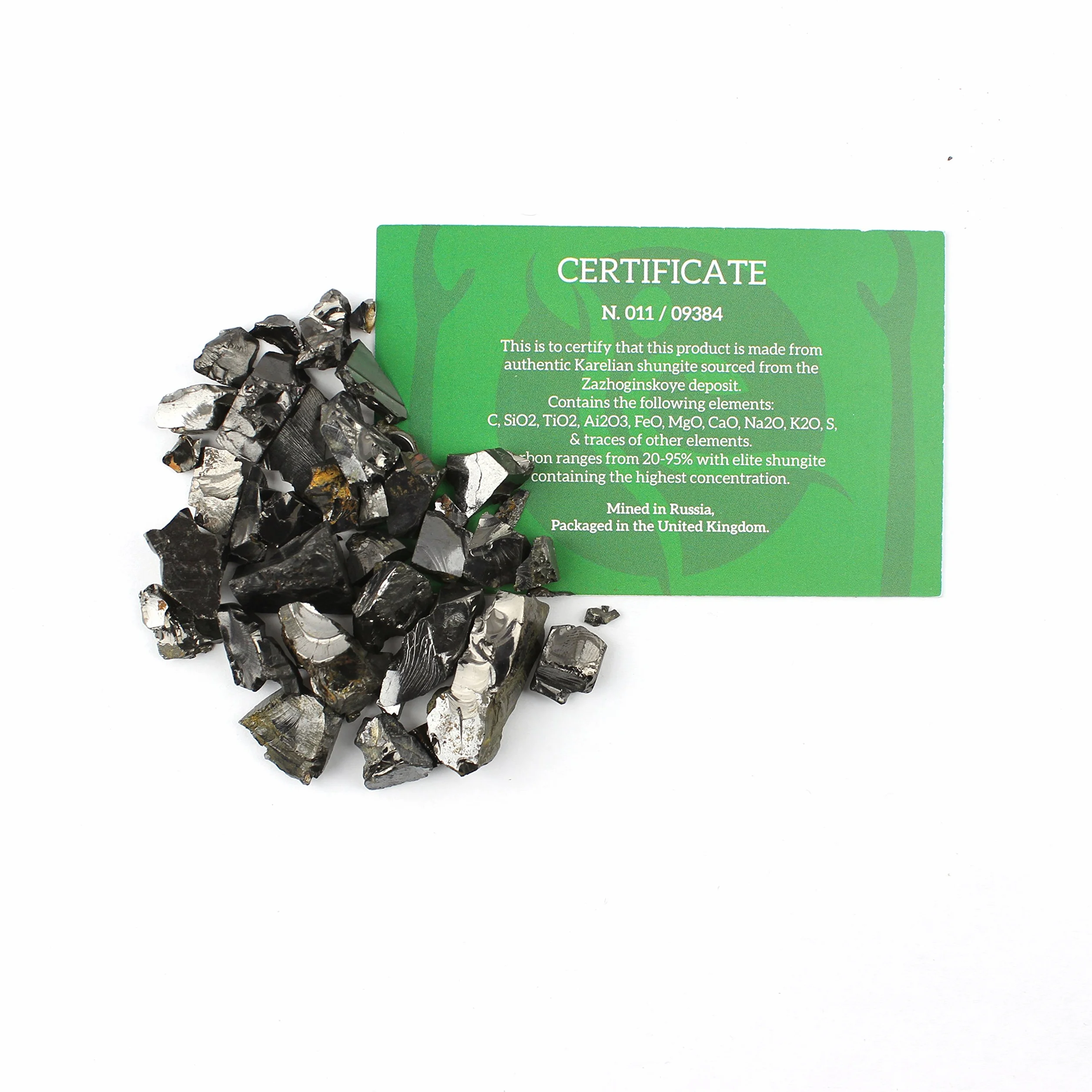 Heka Naturals Shungite Elite Kamienie do Oczyszczania wody | Srebrnego połysku, Surowego Elitarnego Szlachetnego Szungitu do Oczyszczania Wody i Filtrowania | Naturalne i Autentyczne bryłki firmy Karelia (100)