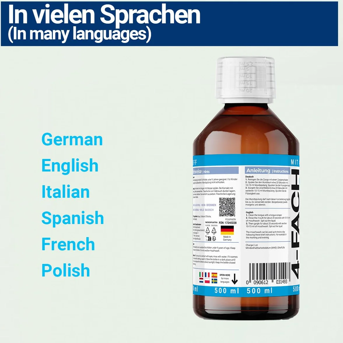 Płyn do płukania jamy ustnej z dwutlenkiem chloru CDL 500 ml