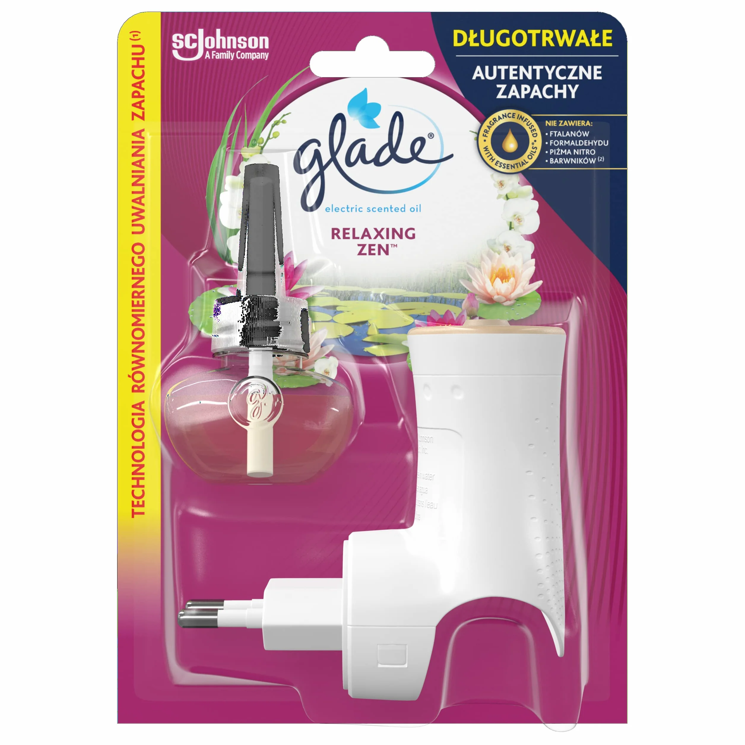 Glade Elektryczny Odświeżacz Powietrza, Scented Oil Relaxing Zen, 20 ml