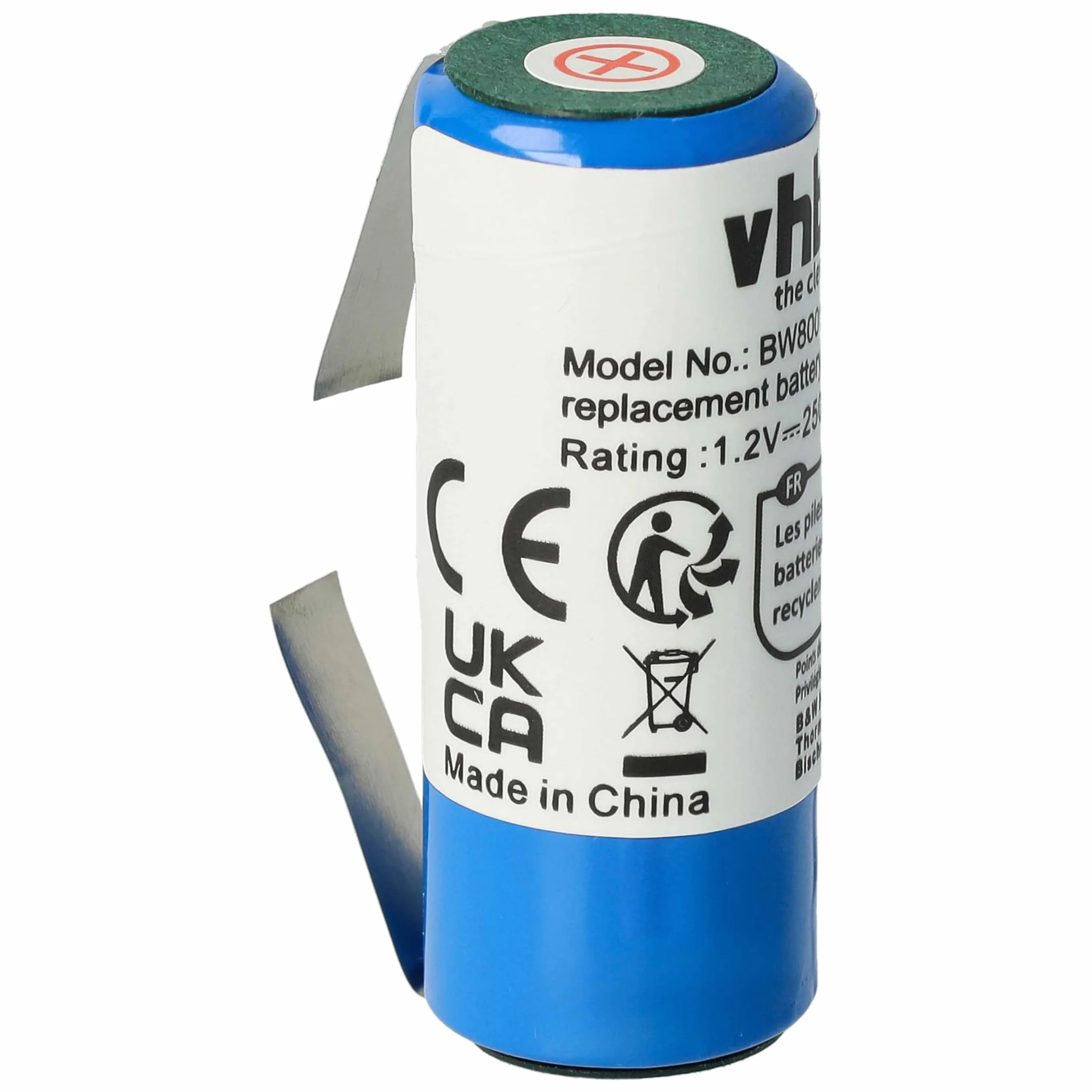vhbw NiMH akumulator 2500 mAh (1,2 V) do szczoteczki zębów Braun Oral-B Professional Care, Sensitive, Sonic Complete, Triumph jak Braun 3731, 3738.