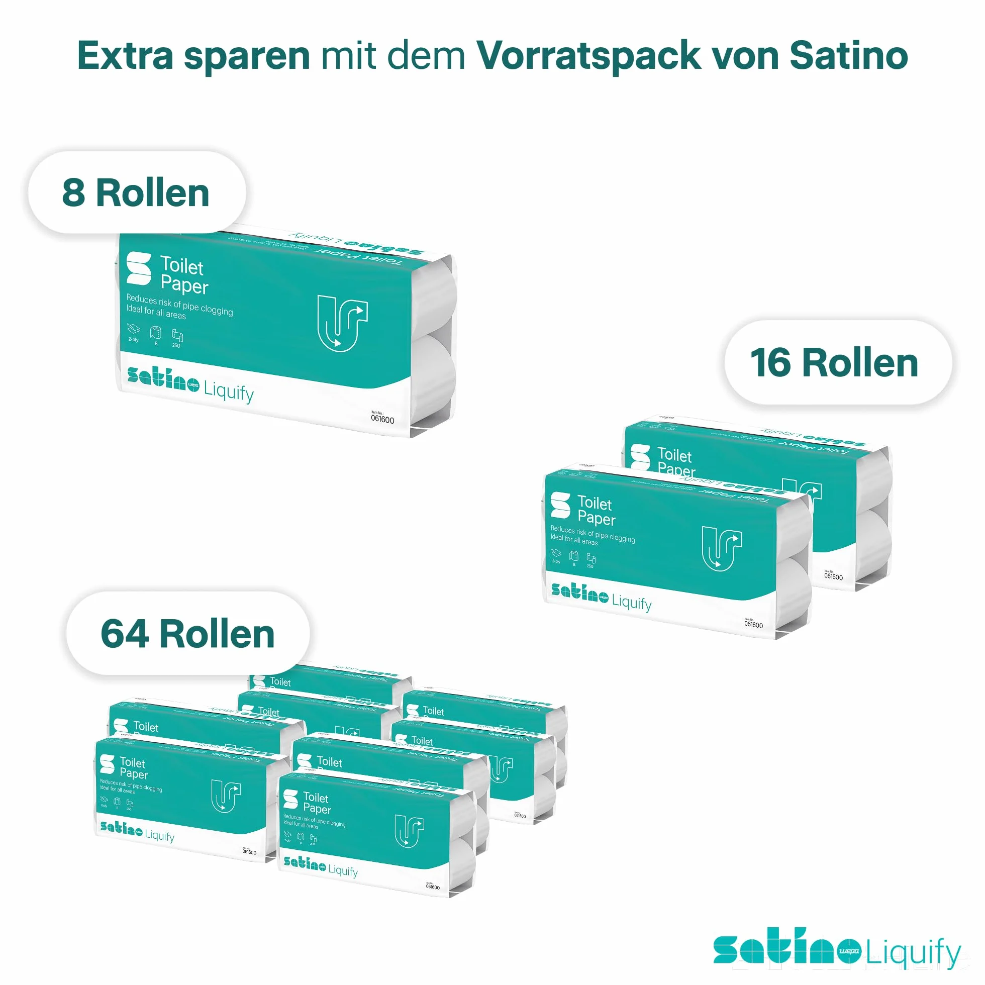 WEPA liquify papier toaletowy samozpuszczalny 16 rolek 250 arkuszy 2-warstwowy