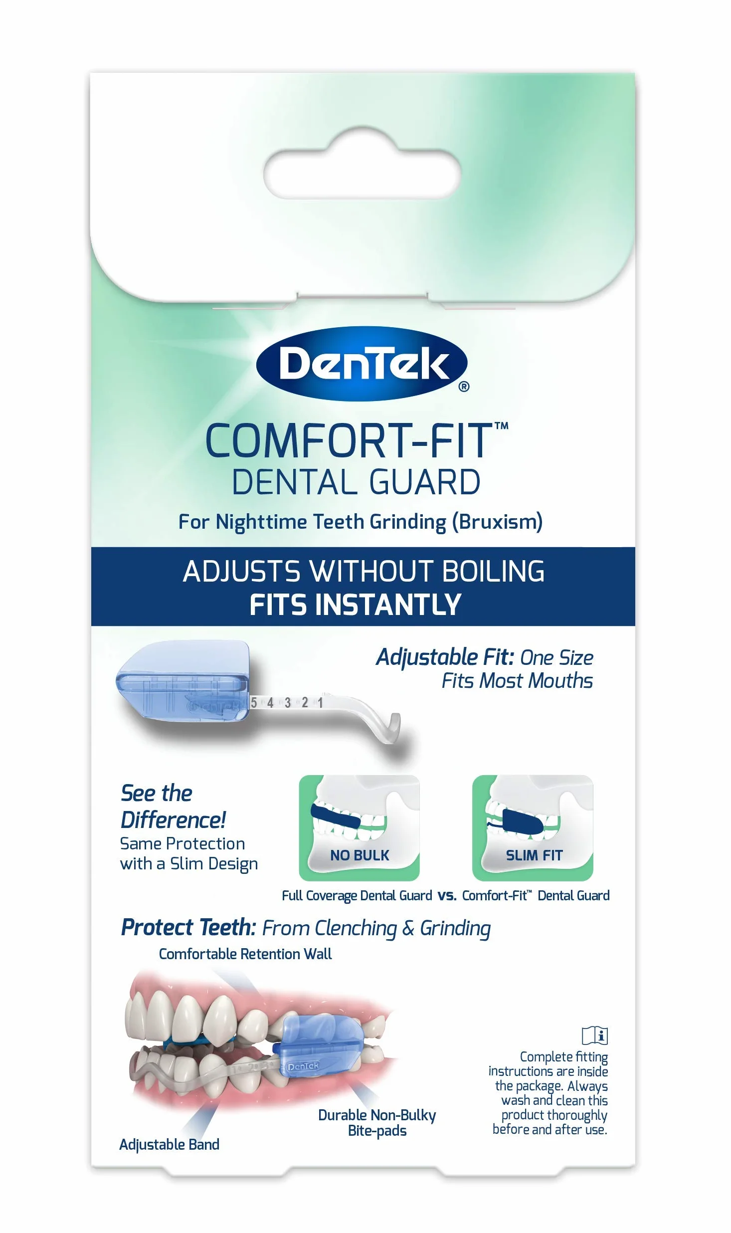 Dentek Comfort-Fit Ochraniacze na Zęby, 2 Sztuki
