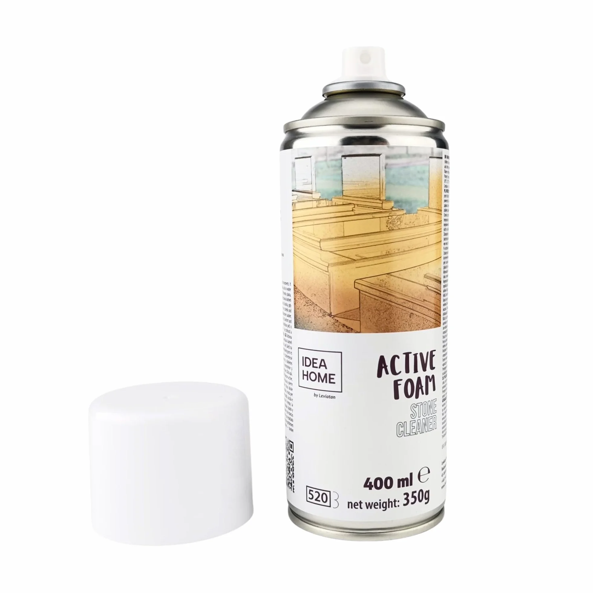 IDEA Home Aktywna pianka do czyszczenia nagrobków i płyt nagrobnych – 400 ml specjalnego środka czyszczącego do pomników i powierzchni