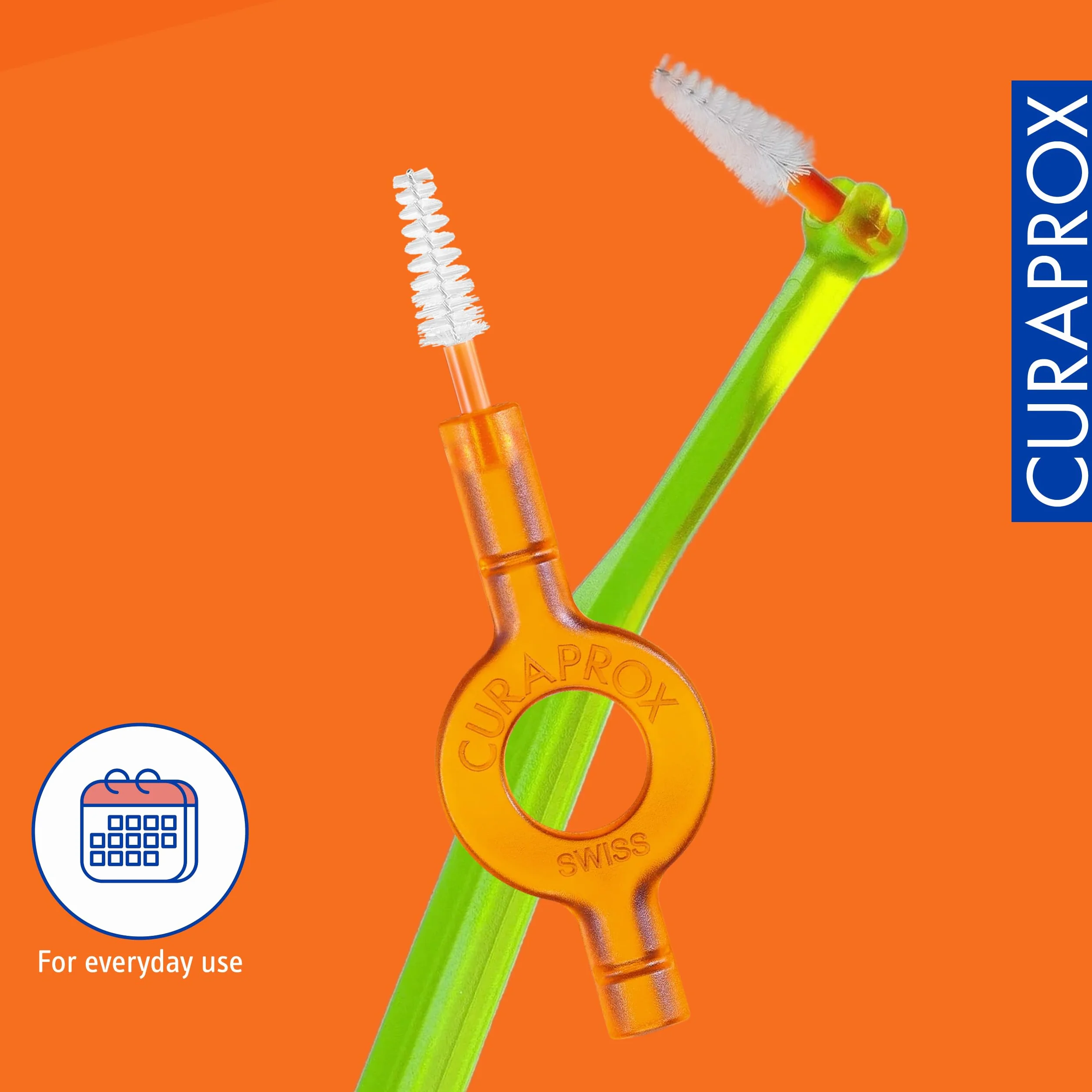 Curaprox Interdental Brush Refill Ortho Size 14 4-Pack Ultra-cienkie włókna pomarańczowy