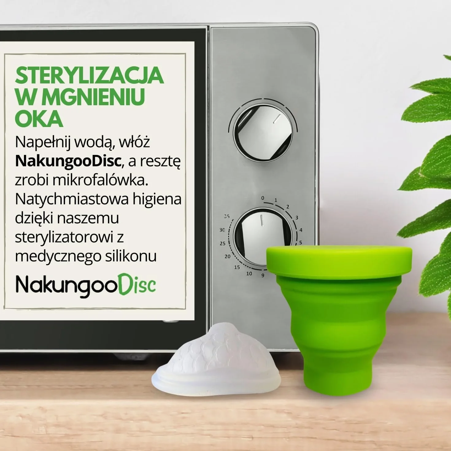 NAKUNGOO Disc Dysk Menstruacyjny Miękki, 100% Silikon Medyczny, Wielokrotnego Użytku, do Stosunków Seksualnych | Zestaw 2 Rozmiary (S i L), na Obfity i Lekki Przepływ, ze Sterylizatorem i Akcesoriami