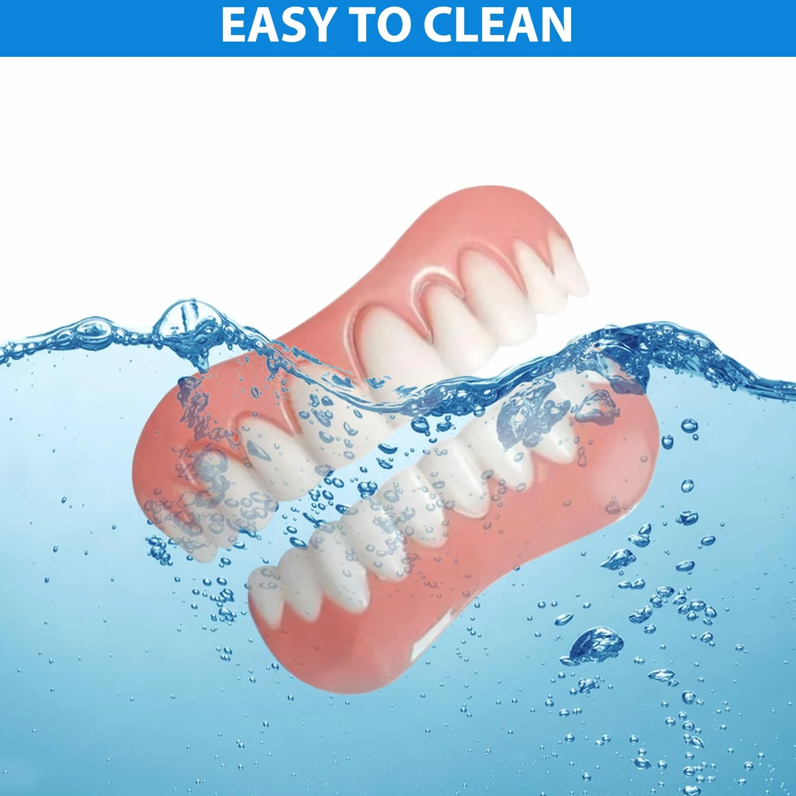 2 sztuki protez zębowych do nakładania Naturalne i przyjemne w noszeniu Veneers Silicone Reline Zestaw protez dla mężczyzn i kobiet Nadaje się do uzyskania pewnego siebie uśmiechu