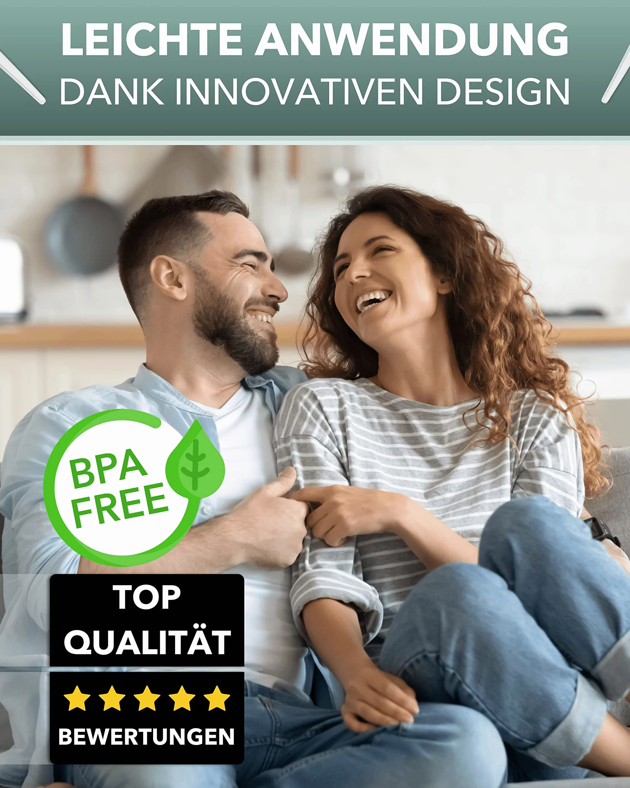 EBENTHAL-VITAL Lewatywa jelitowa z workiem silikonowym i wężem 2 m – irygator do czyszczenia jelit, nie zawiera BPA, płukanie jelit oraz prysznic intymny, zestaw do czyszczenia jelit, 2 l