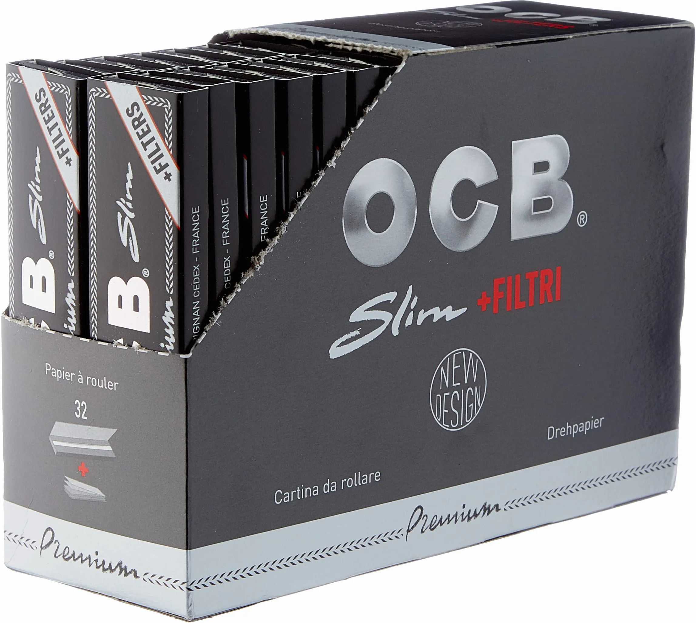 OCB Bibulki czarne 32 szt