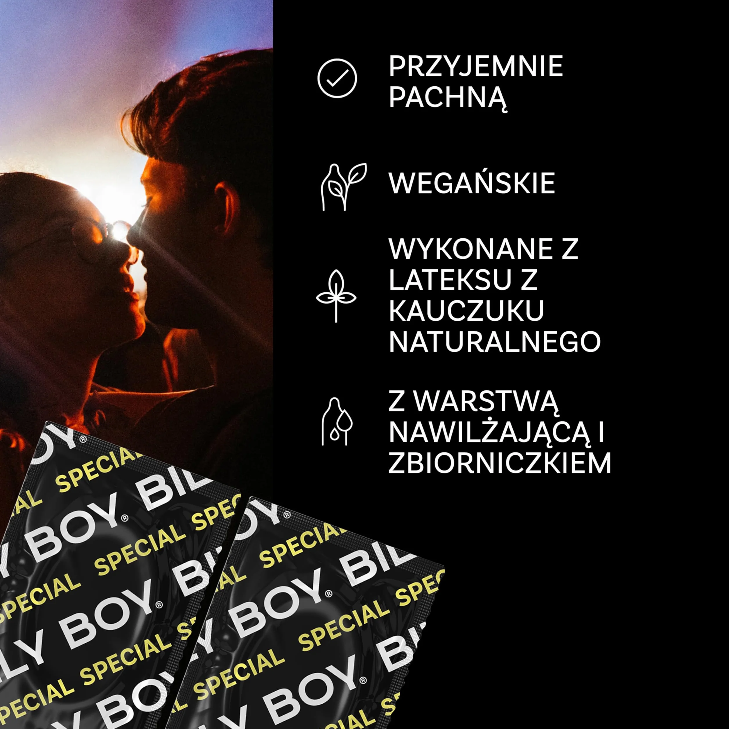 BILLY BOY Prezerwatywy w zestawie Stimulate od 100 sztuk | 52 mm | z delikatnymi wypustkami w oryginalnym kształcie | (1 × 100 sztuk)