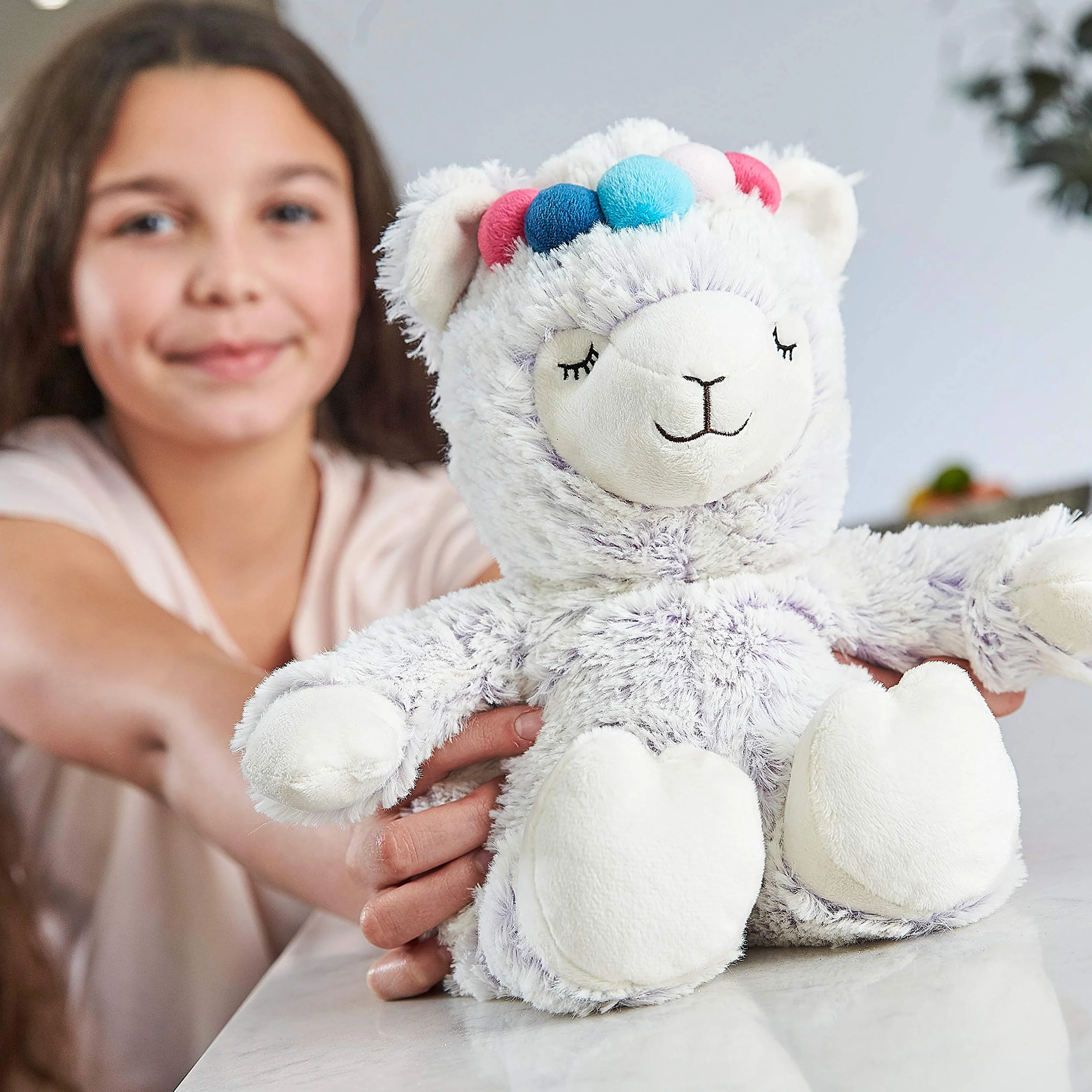 Warmies® 33 cm w pełni podgrzewana miękka zabawka zapachowa z francuską lawendą - lama