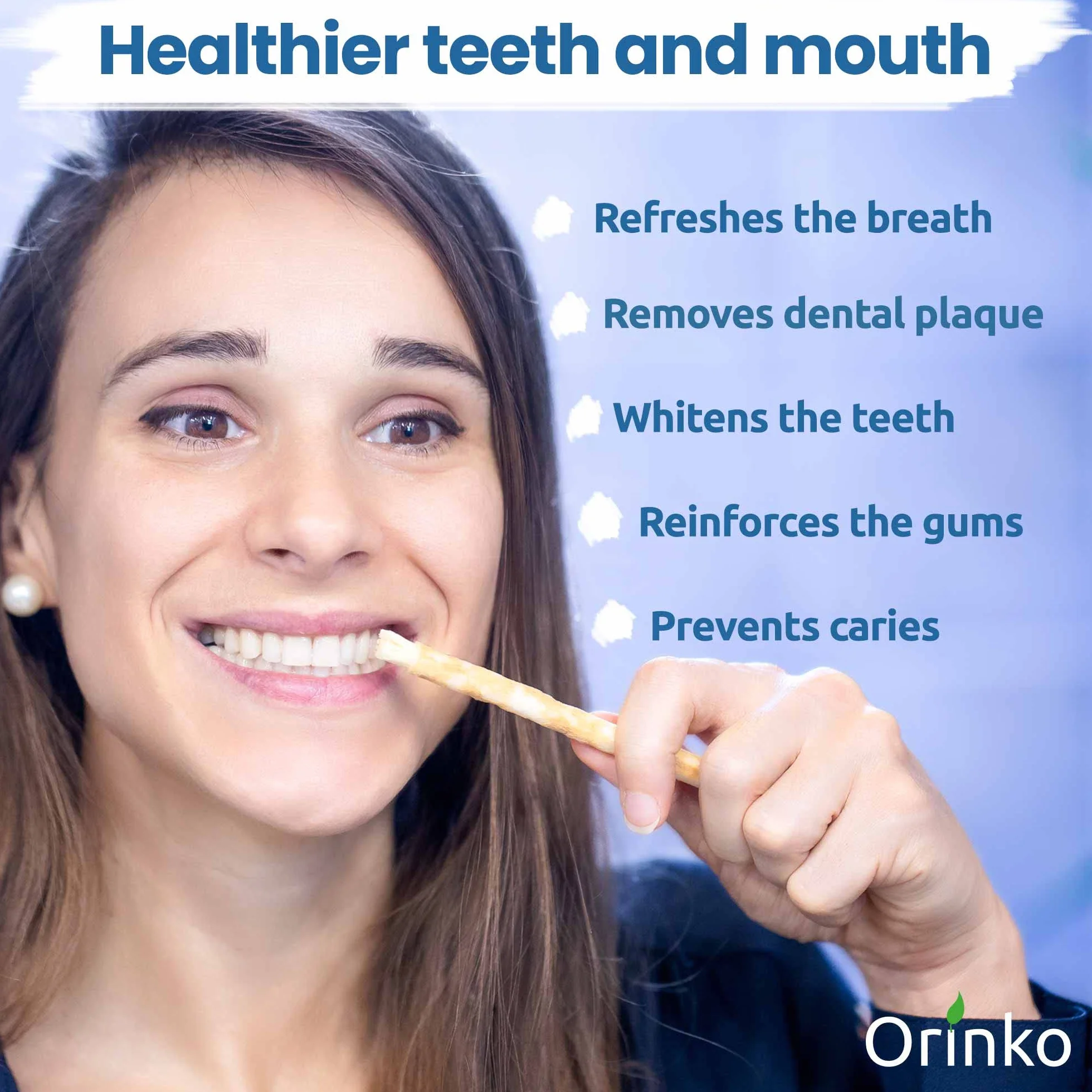 ORINKO Siwak x5, drewniany kij Miswak Araq (Salvadora Persica), naturalna szczoteczka do zębów, oczyszczanie, dezynfekcja, wybielanie, ekologiczna, biodegradowalna i wegańska