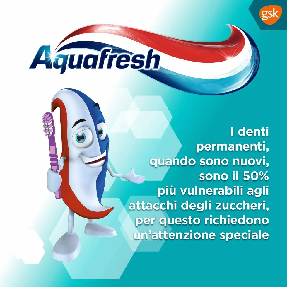 Aquafresh Junior Szczoteczka do zębów dla dzieci 6-12 lat, miękkie włosie, 12 szt