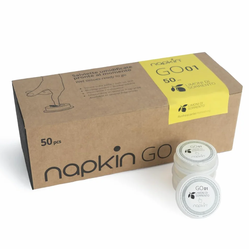 Napkin Go 01 Sorrento Lime chusteczki czyszczące wiskoza 50 sztuk