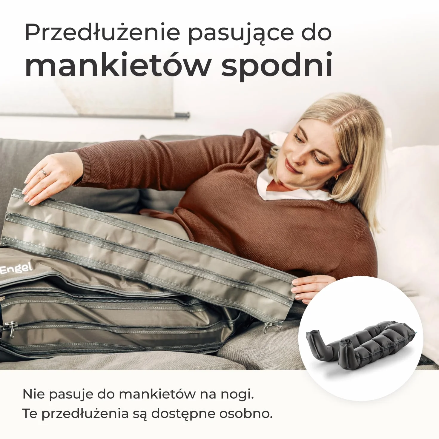 Vein Angel 10 cm przedłużające klapy (para) do masażu kompresyjnego Vein Angel, dwa przedłużenia na większe uda