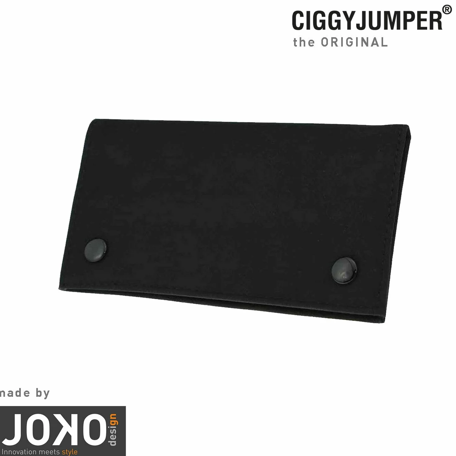 Torba na tytoń Used Leather Touch, worek obrotowy z przegródkami, czarny
