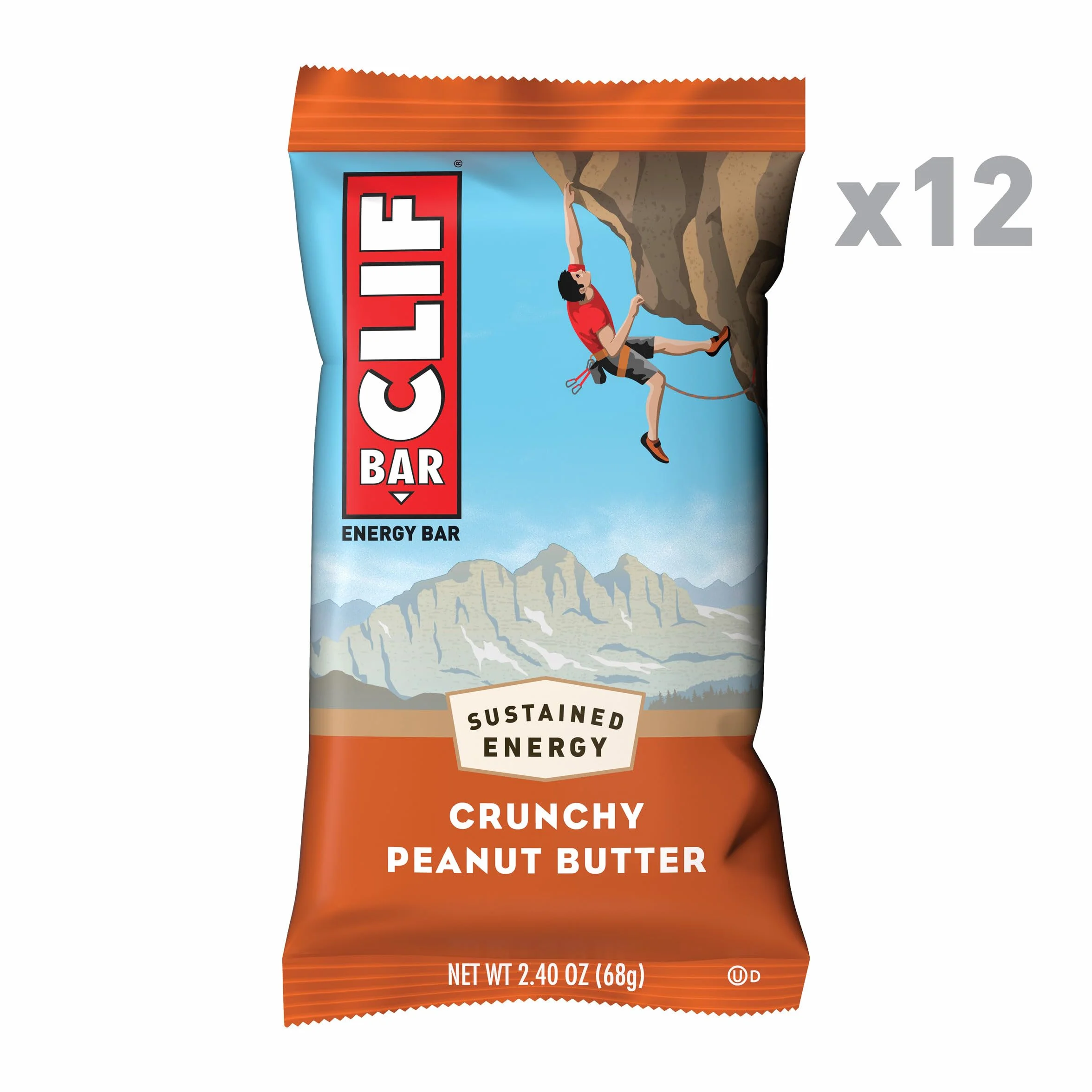 Clif Bar Crunchy Peanut Butter Energy Bars, 12 barów