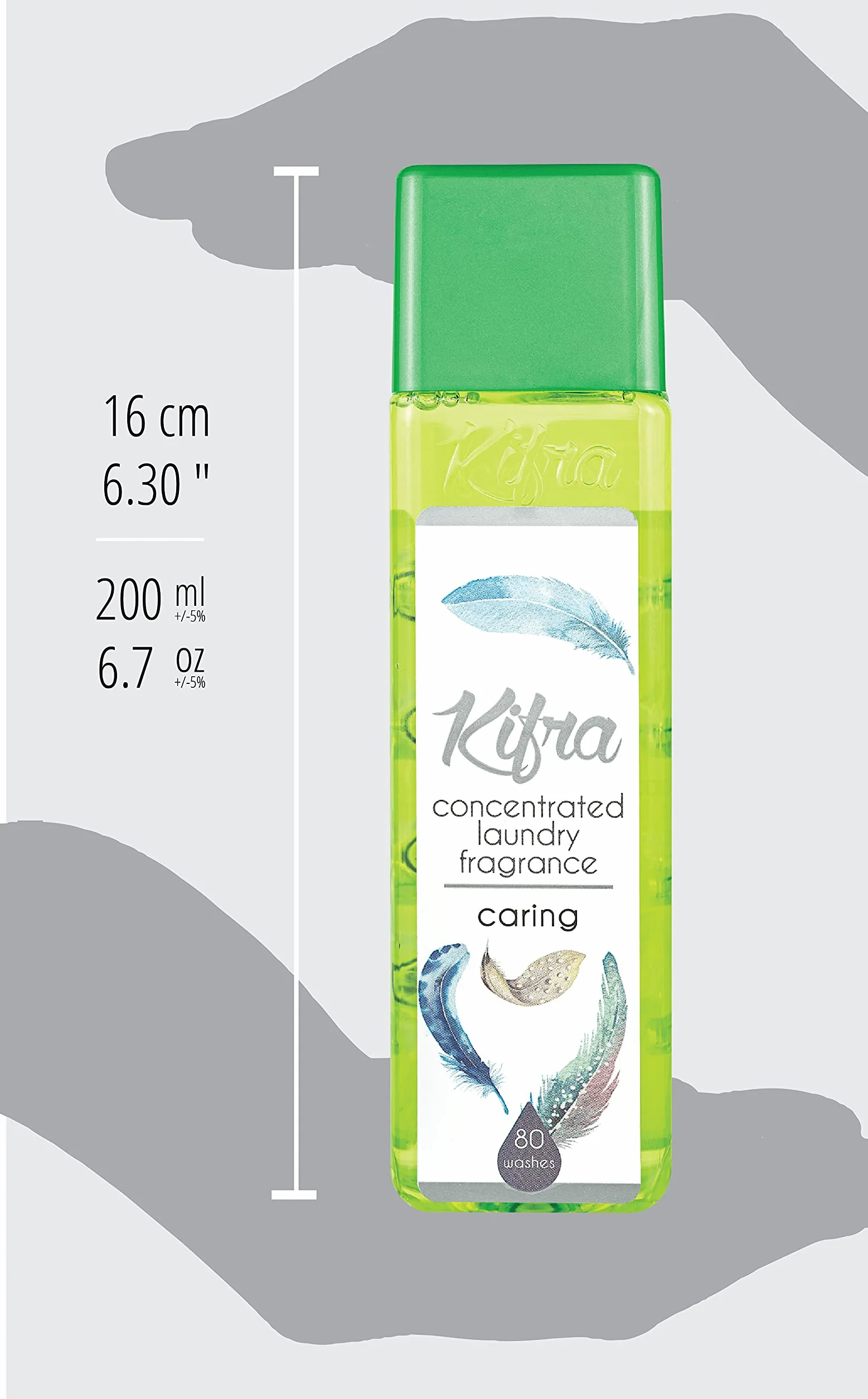 KIFRA Caring skoncentrowane perfumy do prania, 200 ml, 80 cykli prania, długotrwały zapach do prania