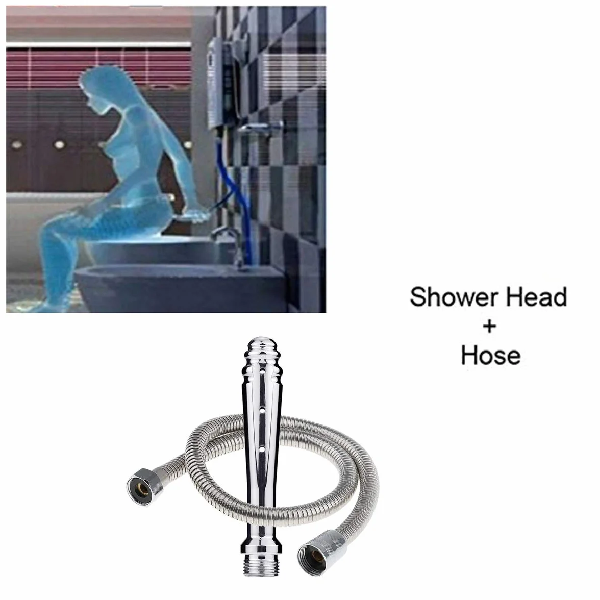 Ręczny bidet prysznicowy do płukania lewatywy 150 cm
