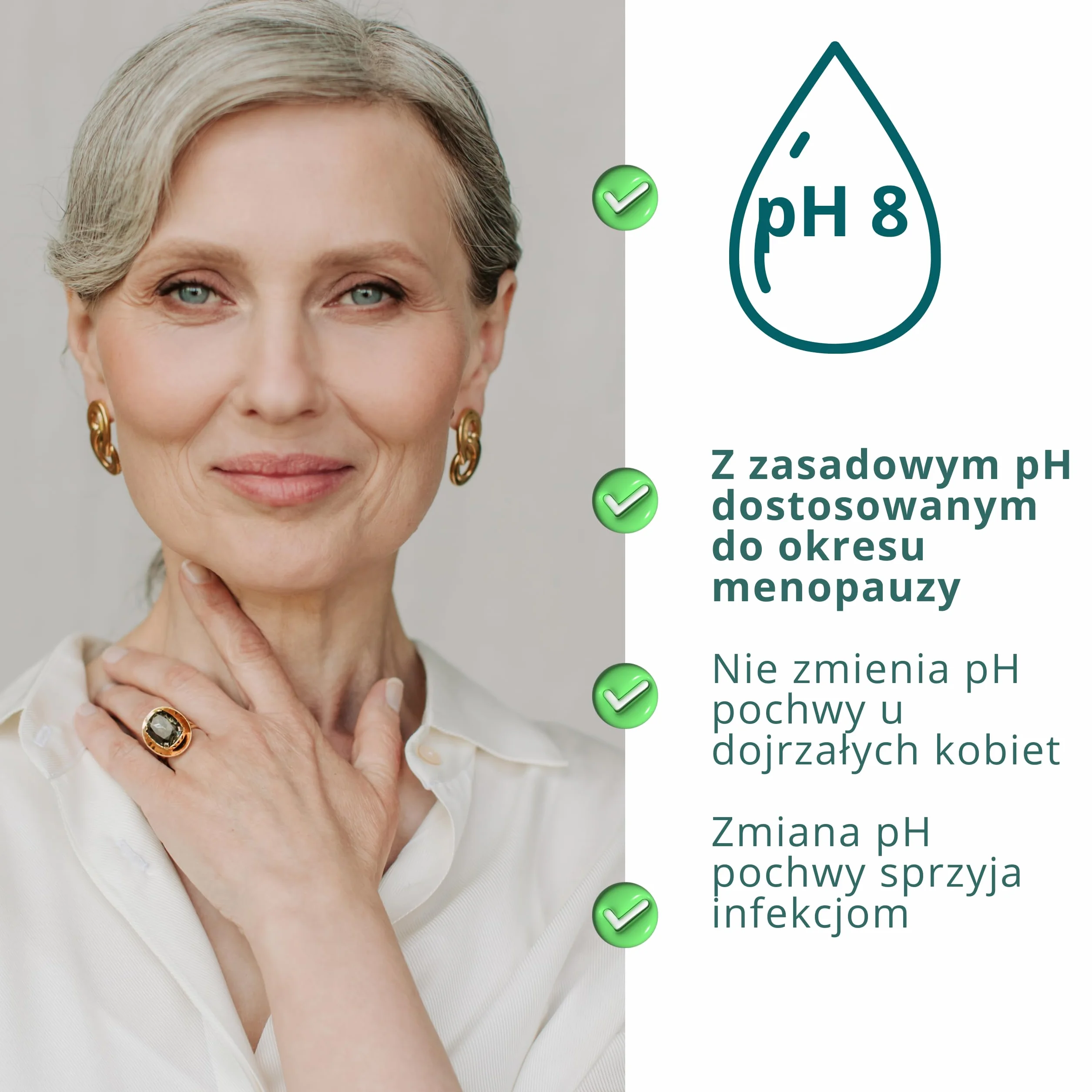 GYNEBAL Mydło intymne dla kobiet w okresie menopauzy PH8 Tea Tree + Prebiotyk + Centella Asiatica + Gliceryna + Łopian - Żel do higieny intymnej zapobiegający wysuszeniu pochwy - 150 ml