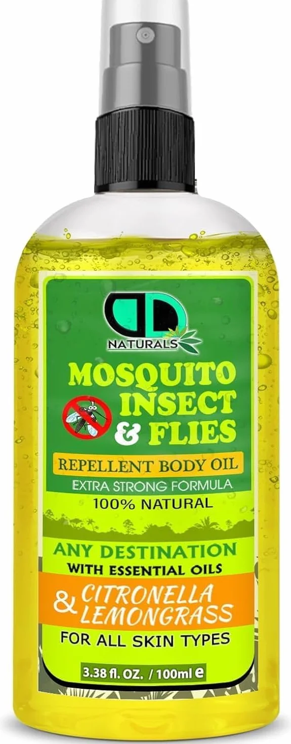 Naturalny olejek do ciała przeciw komarom 100 ml w sprayu z trawy cytronelowej