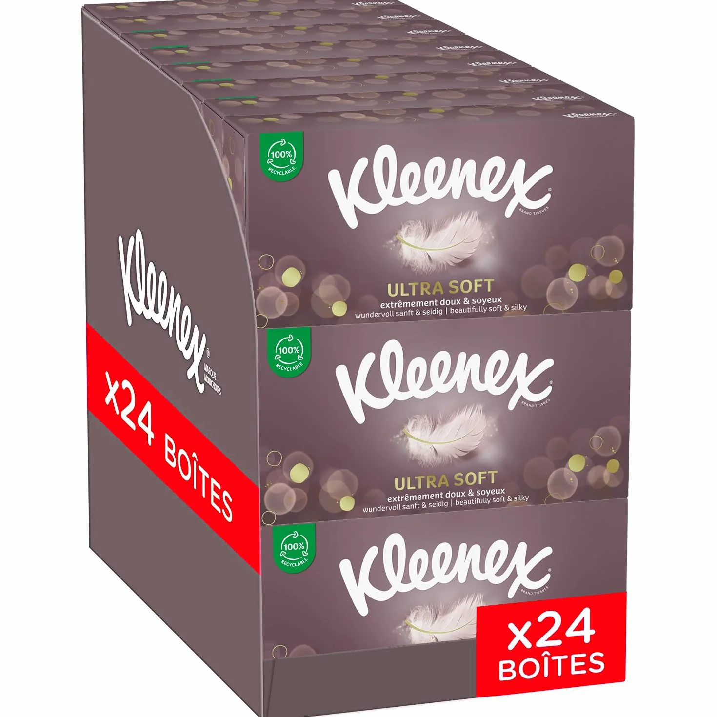 Kleenex Ultra Soft RG11067U Chusteczki, Biały, 24 x 62 szt.