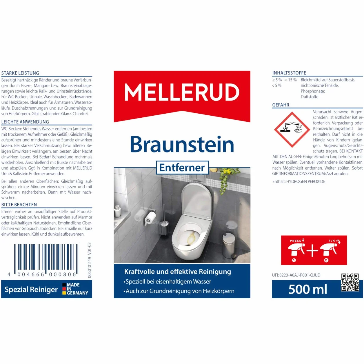 Mellerud 2001000806 przyrząd do usuwania brązowych kamieni, 0,5 l