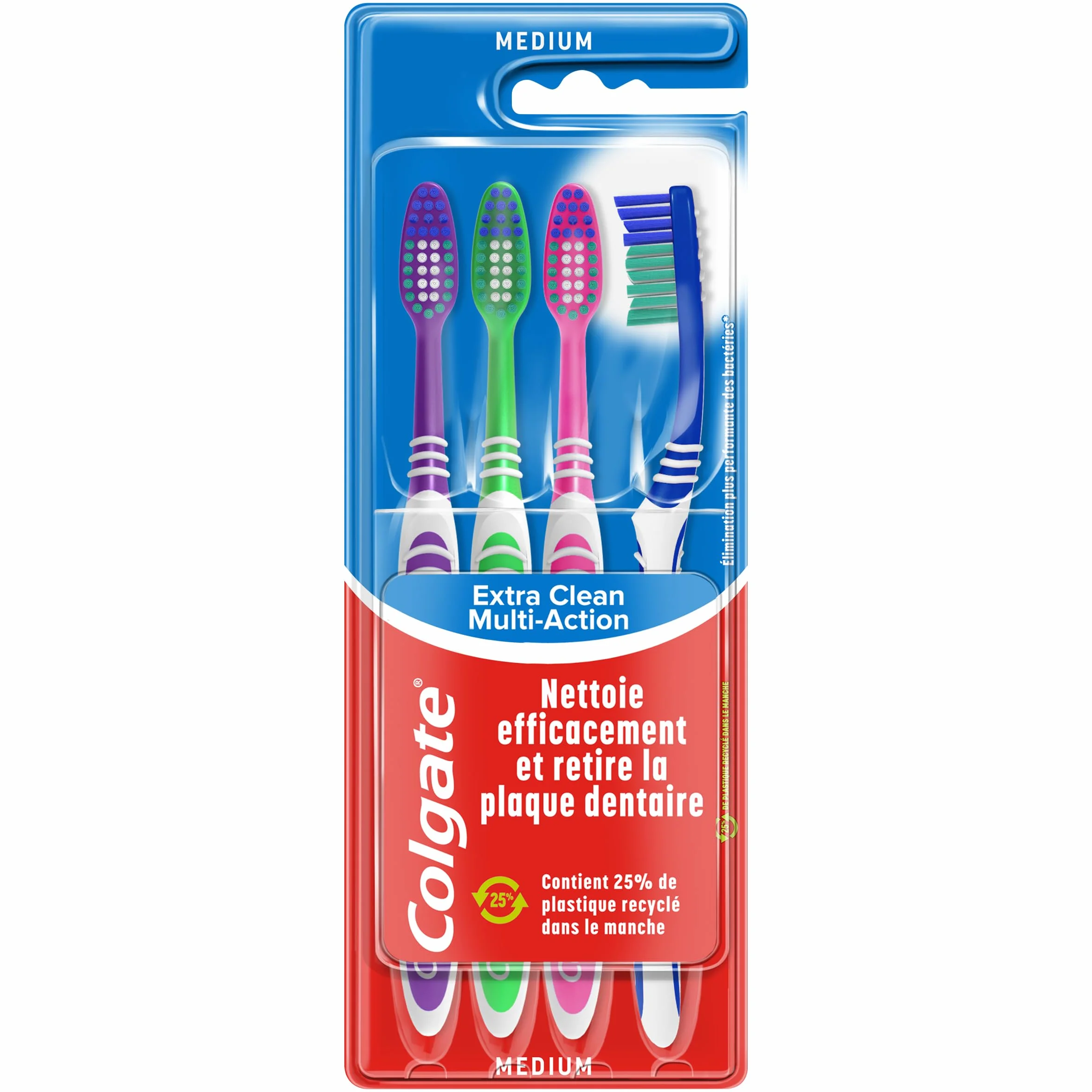 Colgate Multi Action Medium Szczoteczka 4 Sztuki